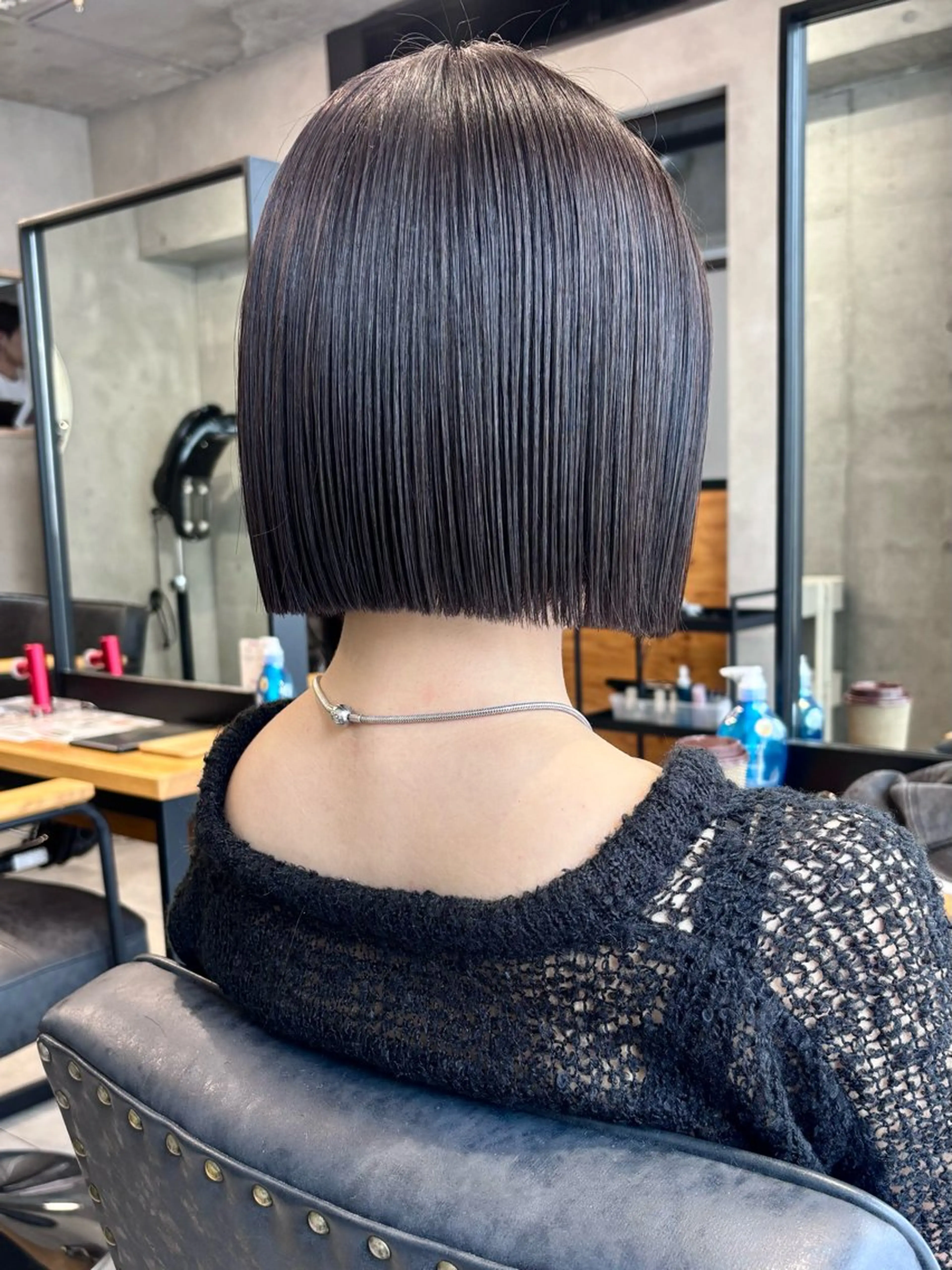 ショート 切りっぱなしボブ ボブ 井上 唯のヘアスタイル