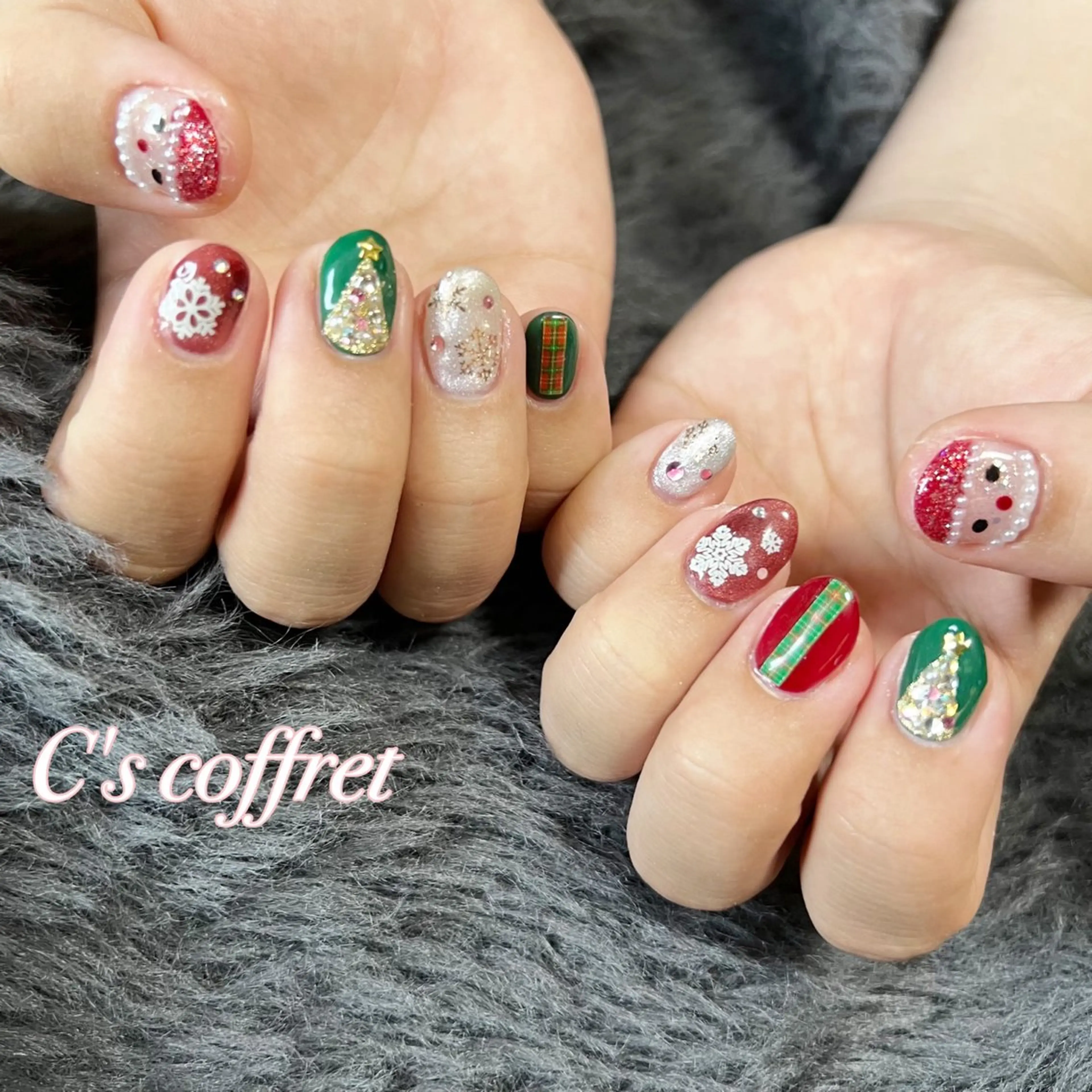 ネイル 冬ネイル クリスマス C's coffretのネイルデザイン