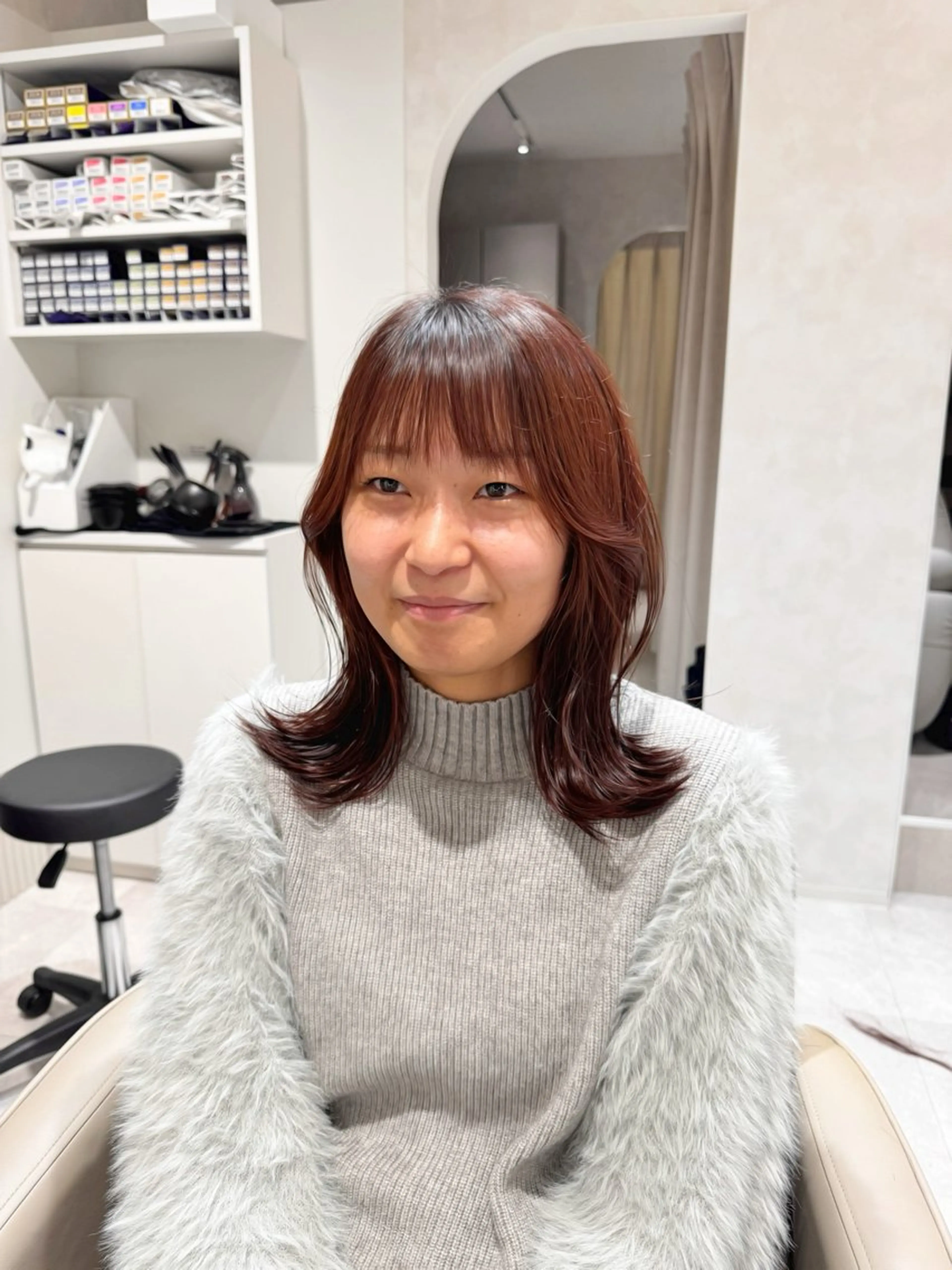 ミディアム 艶レイヤー🍊 加藤隆也のヘアスタイル