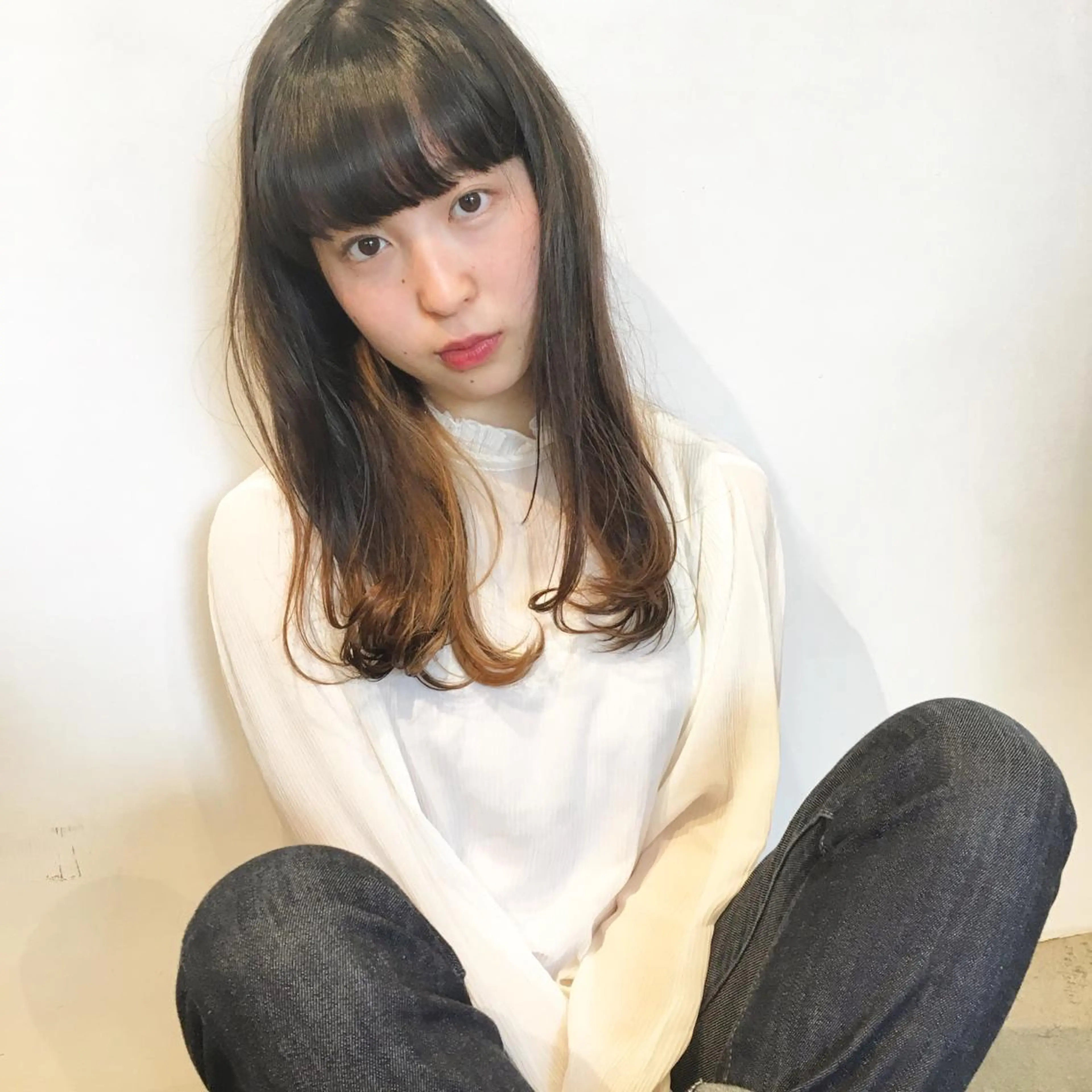 セミロング カラー stylist 杉浦駿生のヘアスタイル