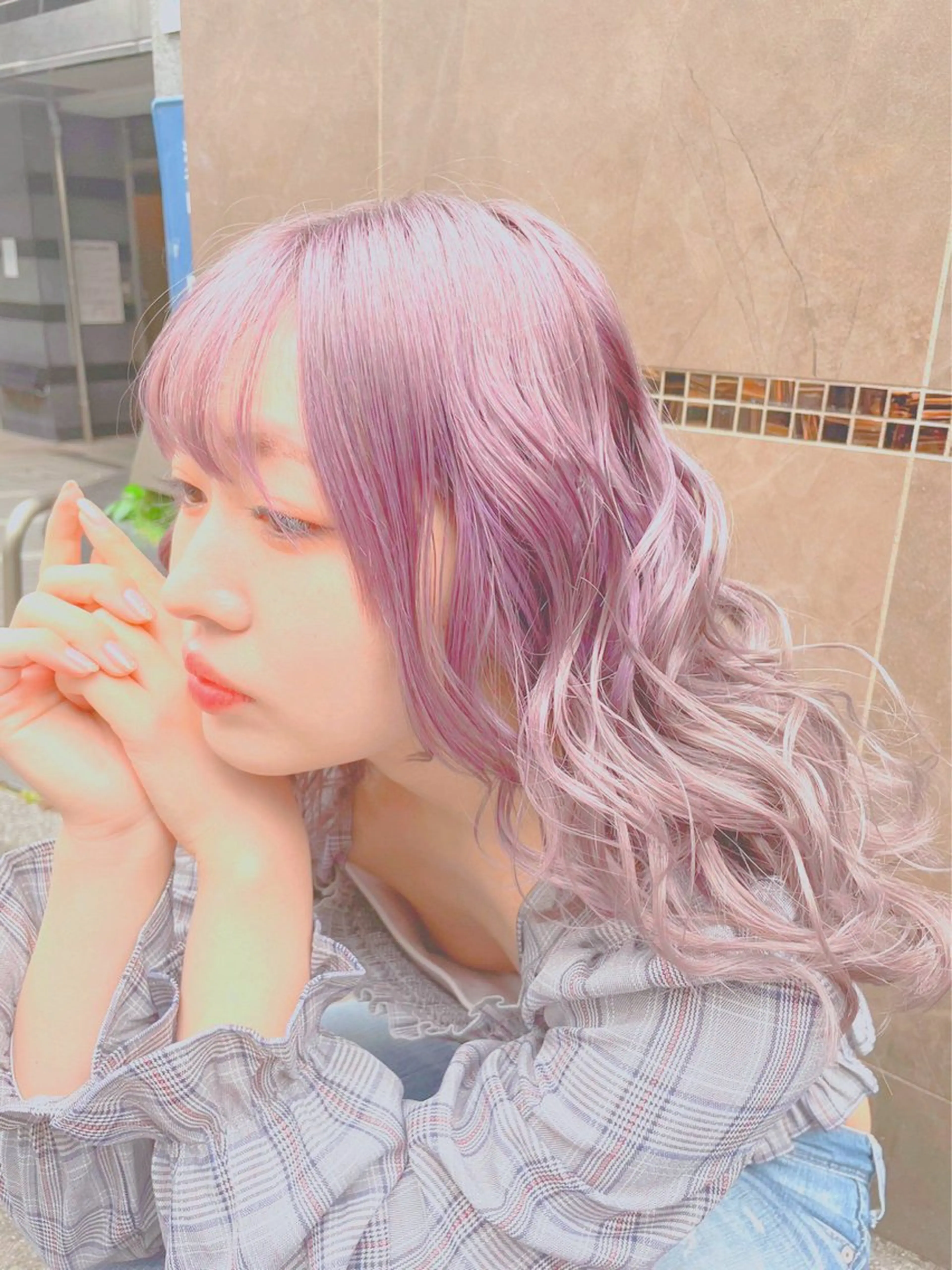 ロング カラー ラベンダーカラー ヘアカラー ニュアンスカラー/ 🫧レミ(坊主)のヘアスタイル