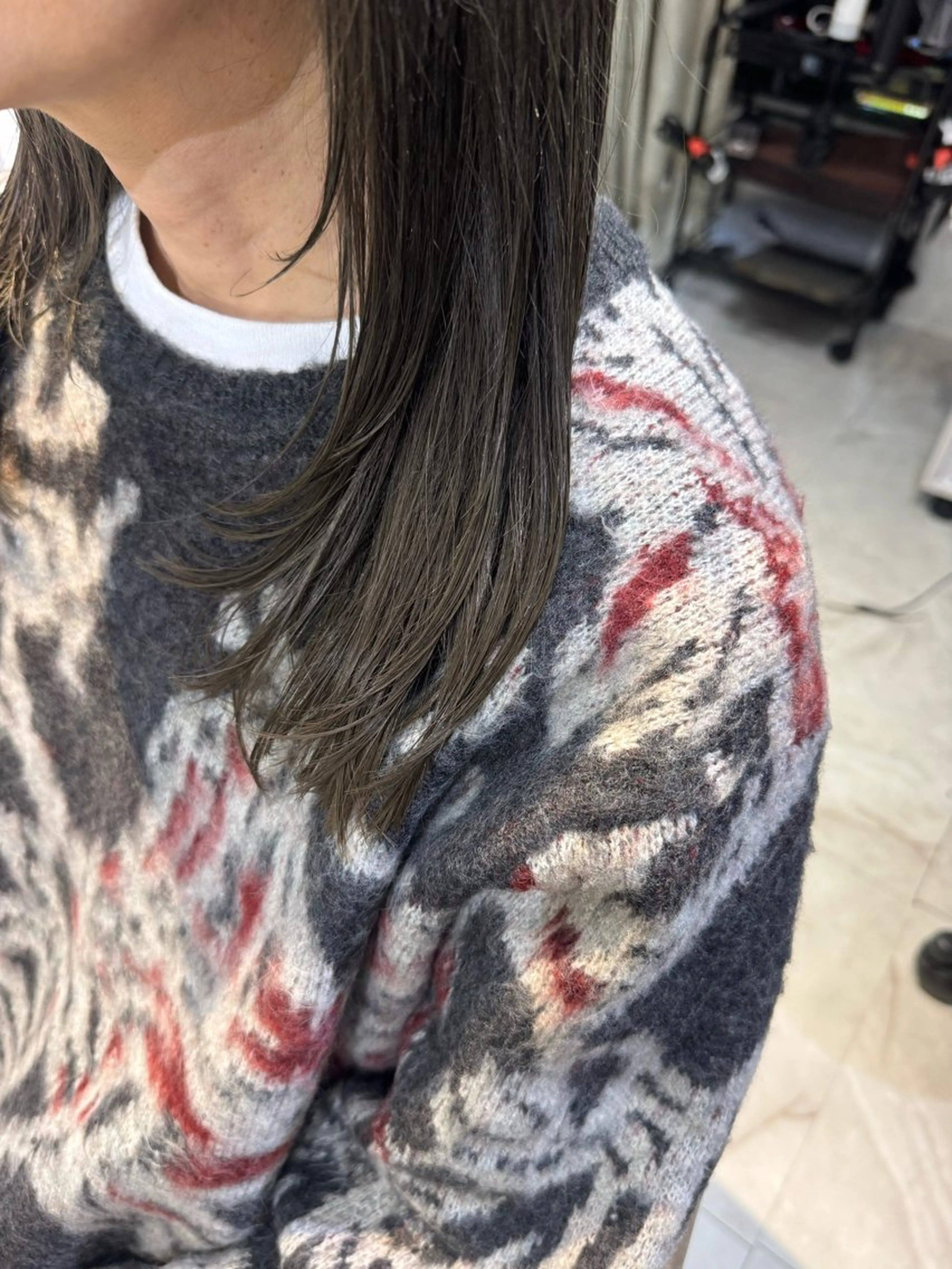セミロング カラー グレージュ オリーブグレージュ オリーブグレー レイヤーカット 22日空き◎艶髪 misatoのヘアスタイル