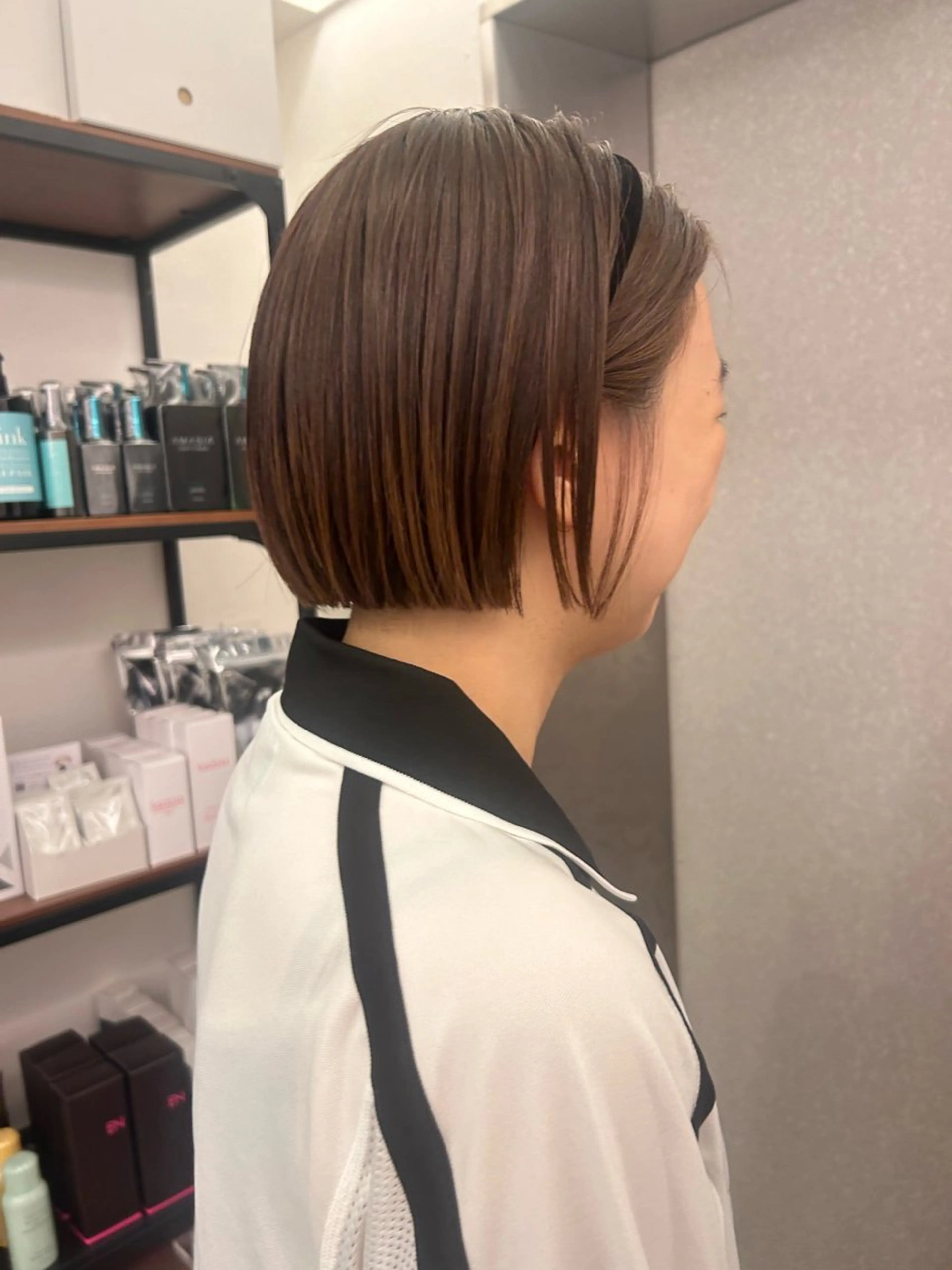 ミディアム カット ヘアカラー トリートメント 似合わせcut ◎ 倉橋実咲のヘアスタイル