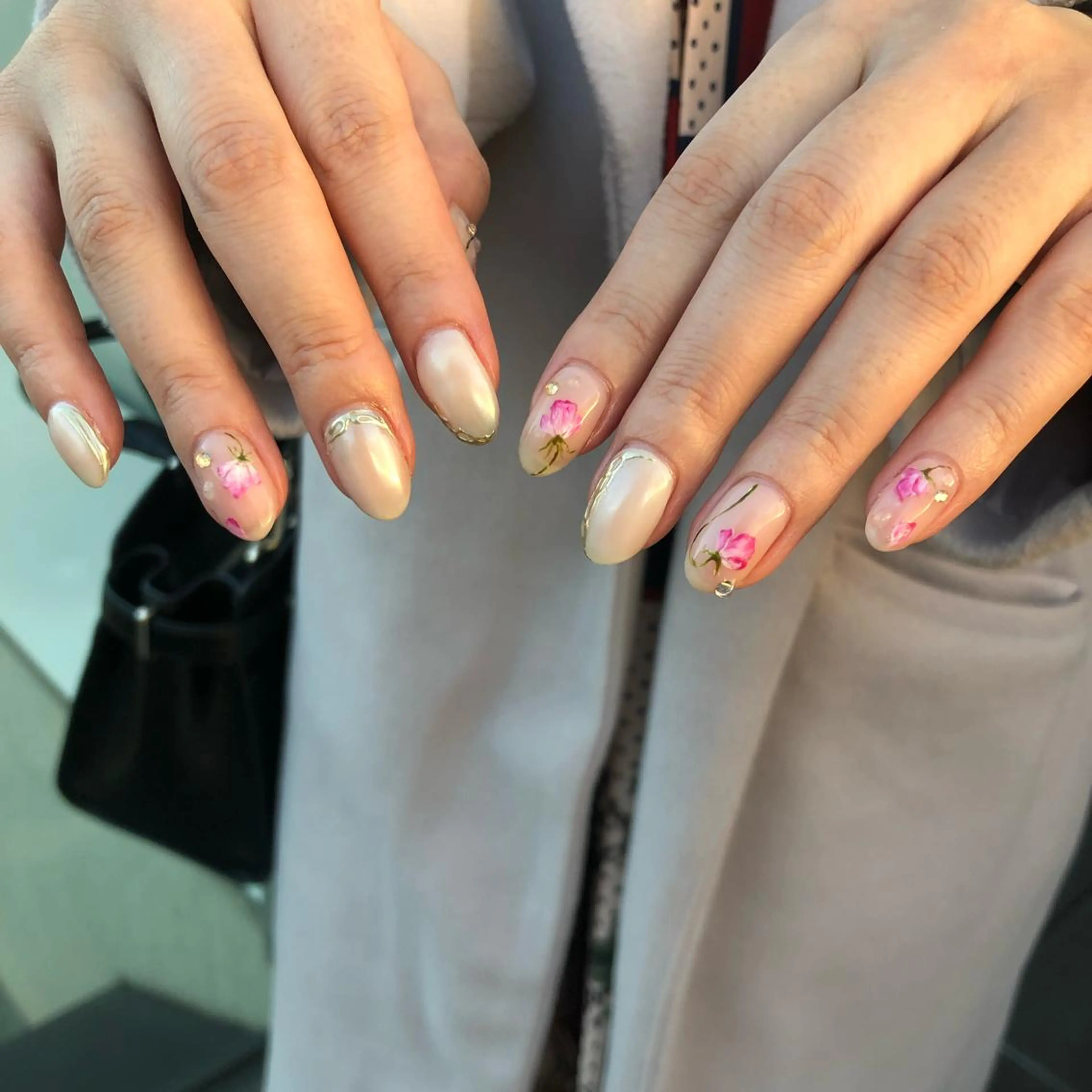 ネイル 成人式 ハンドネイル yurina/ パラジェル認定サロンのネイルデザイン