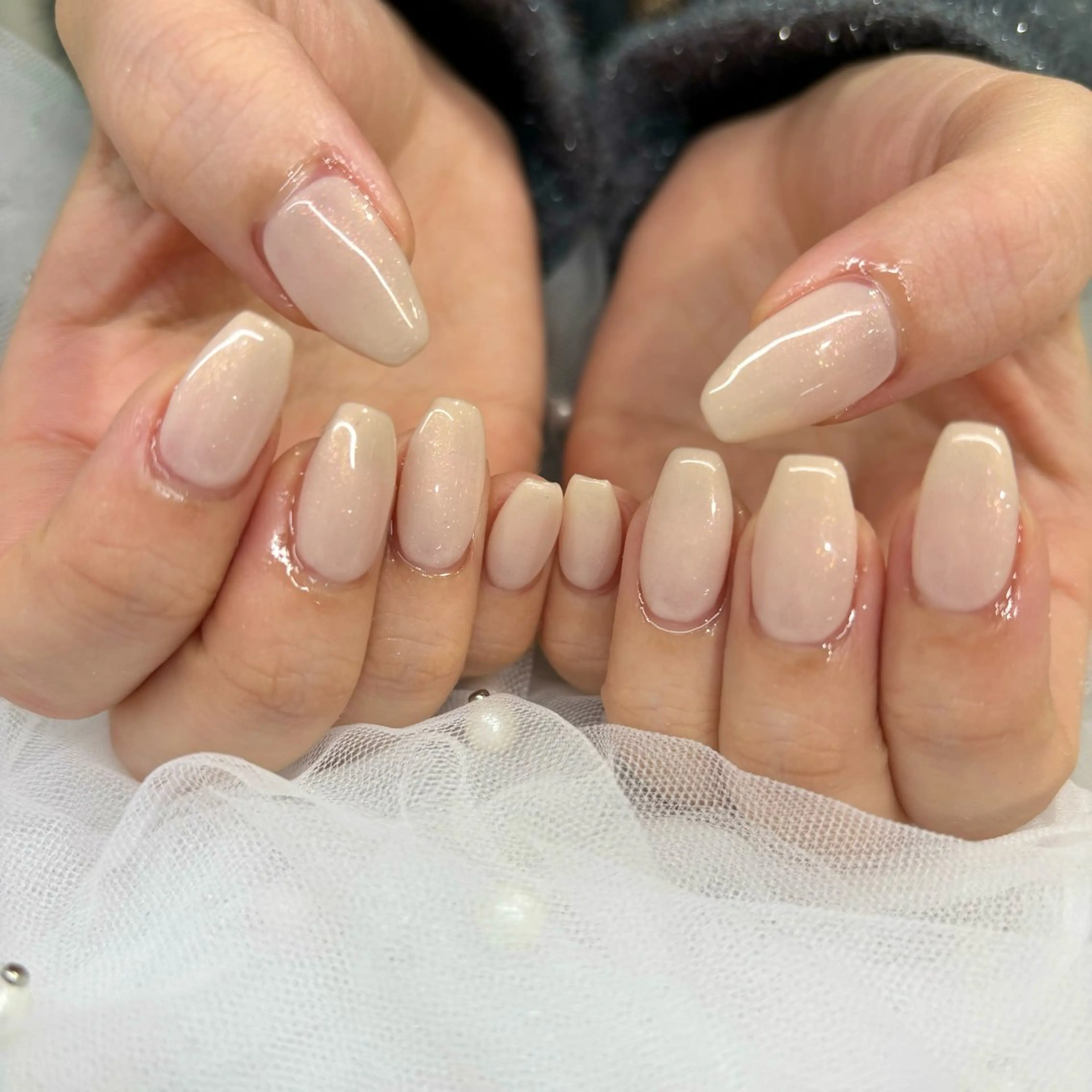 ネイル ラメ(グリッター) ワンカラーネイル ハンドネイル 荒巻 めいのネイルデザイン