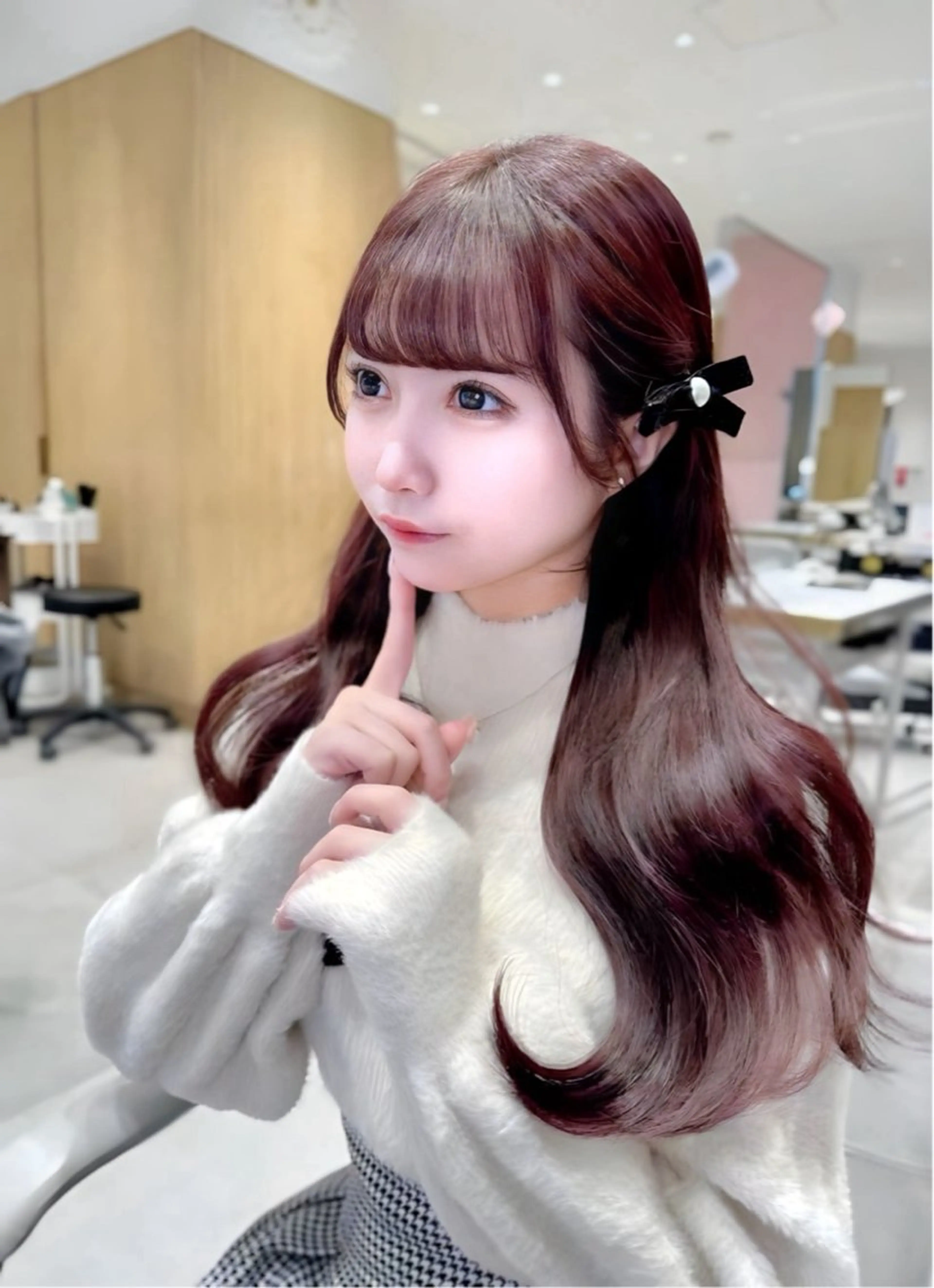 ミディアム カラー カット ヘアカラー トリートメント ヘッドスパ ヘアセット 韓国ヘア/レイヤー/ 顔まわり/りょーとのヘアスタイル