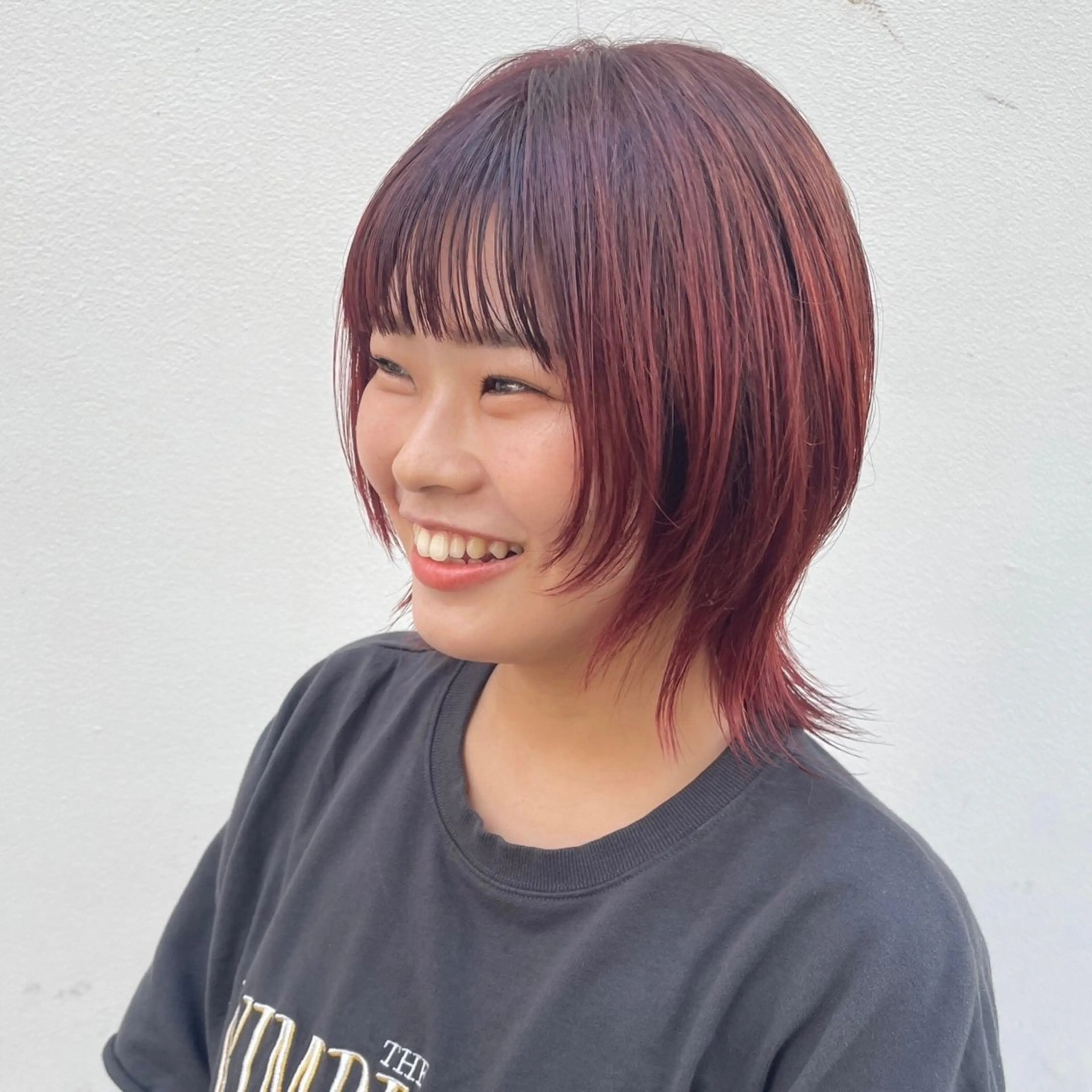 ミディアム ウルフカット 暖色艶color / ボブ🦩Rioのヘアスタイル