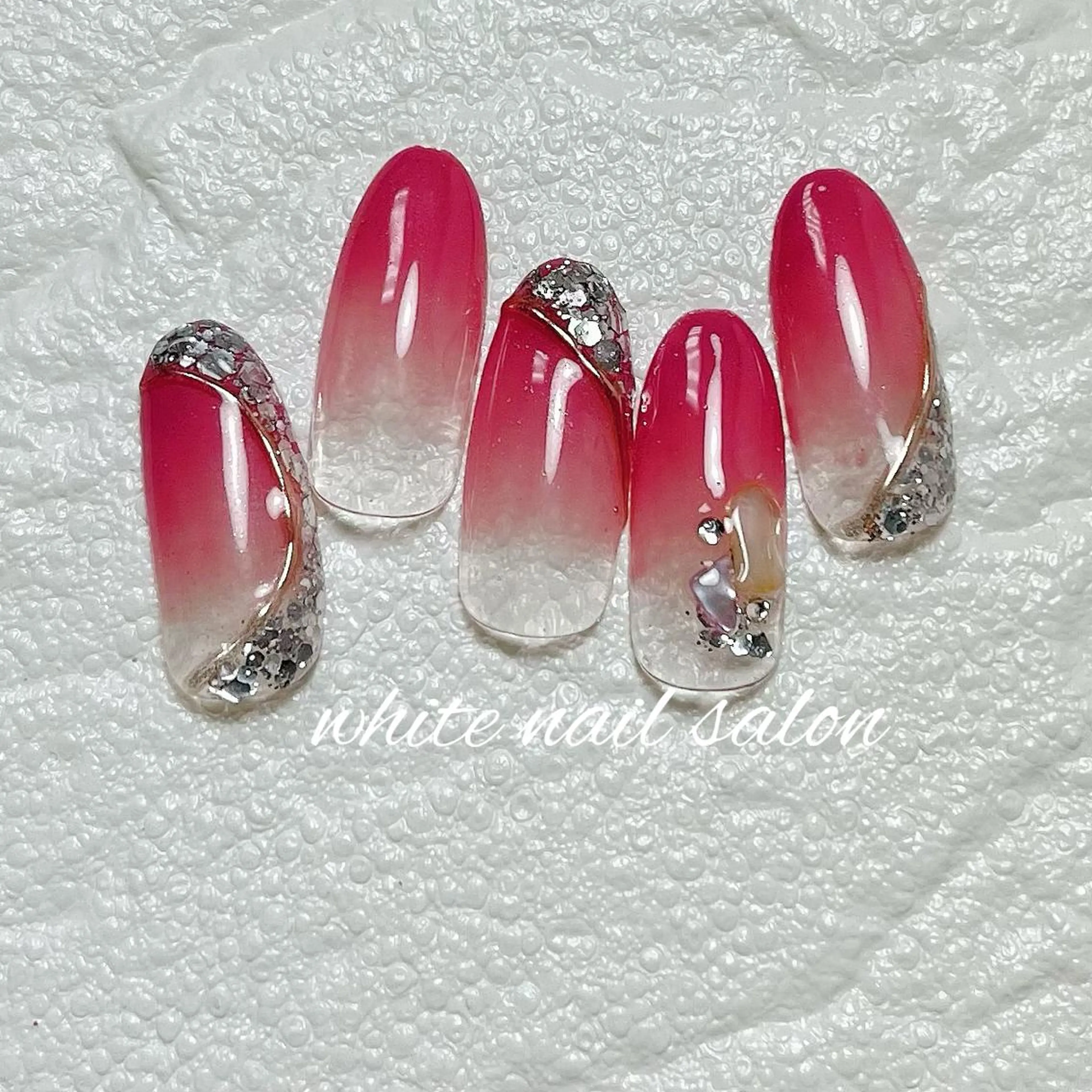 ネイル フットネイル ジェルネイル ハードジェル ラメ(グリッター) 持ち込み ハンドネイル white nail salonのネイルデザイン