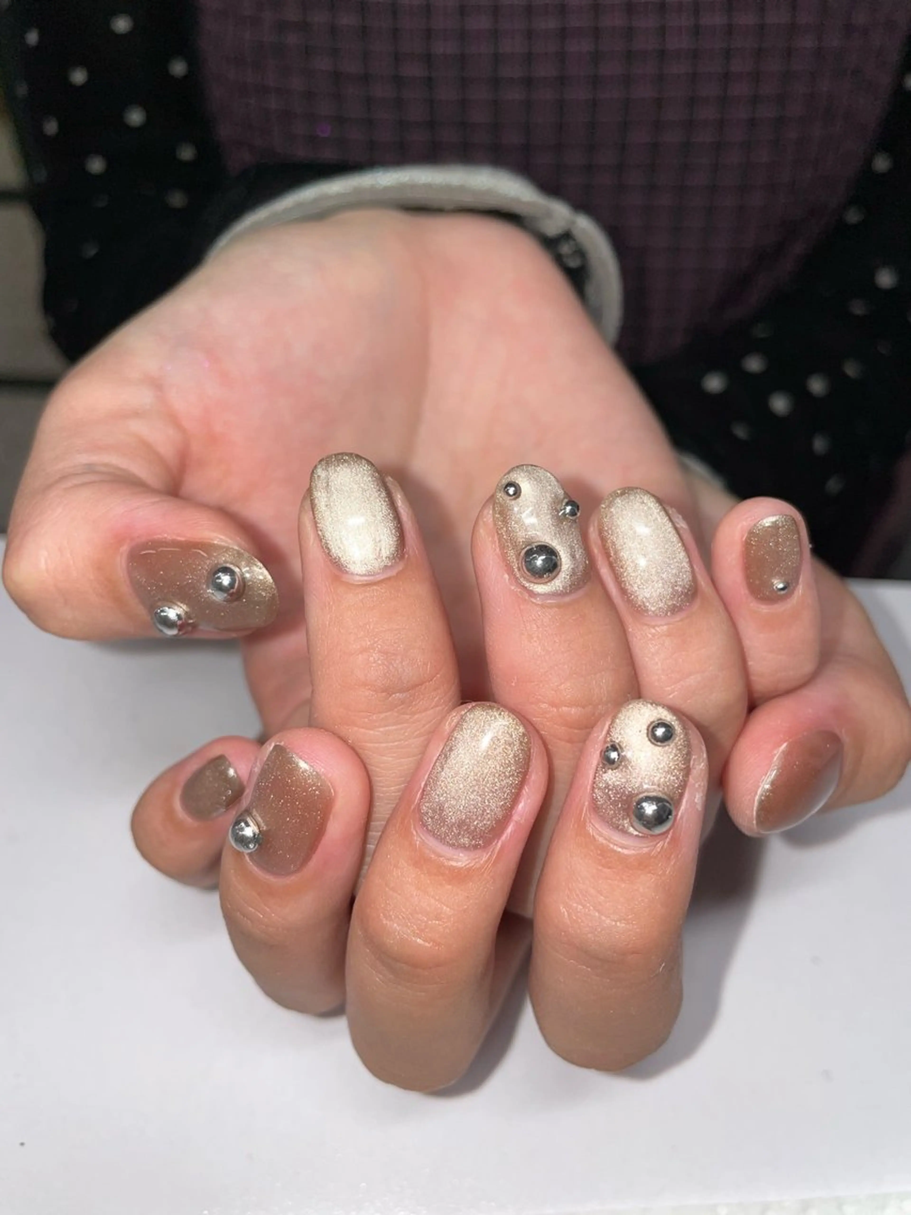 ネイル マグネットネイル シンプルネイル Nes.nail AYAのネイルデザイン