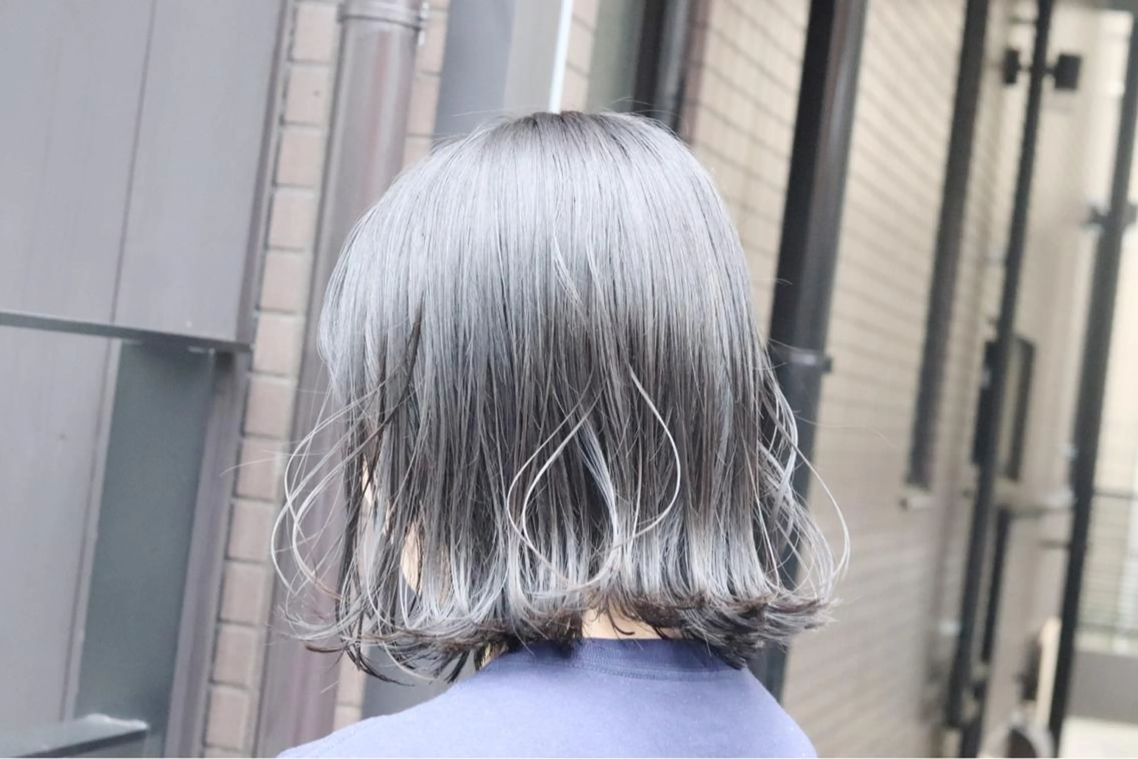 ショート カラー グレージュ シルバー シルバーグレージュ ボブ 【完全マンツー 恵比寿】佐藤 翔のヘアスタイル