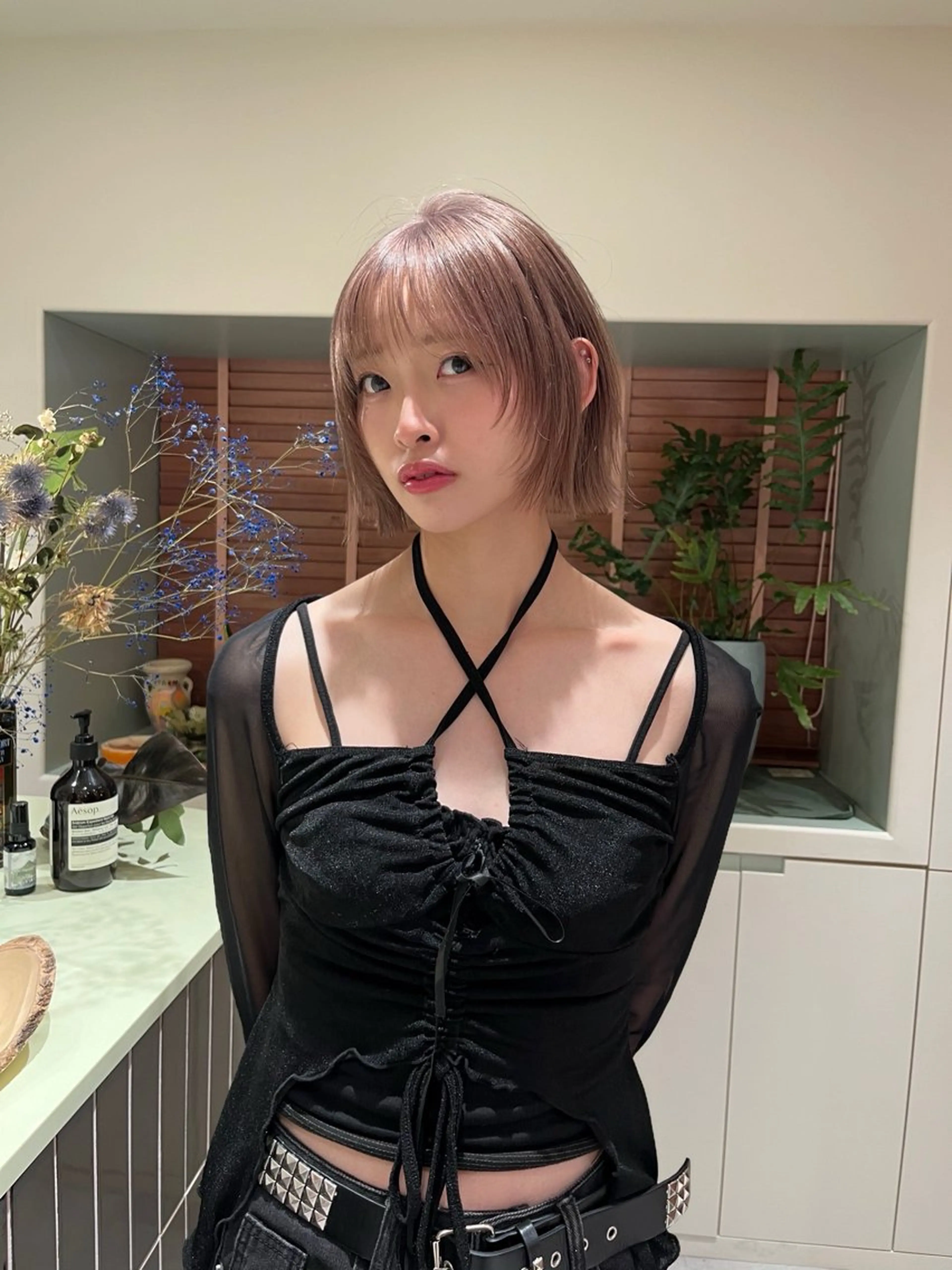 カラー ベージュカラー ボブ ヘアカラー トリートメント ヘアセット🎀パーマ Tsubasaのヘアスタイル