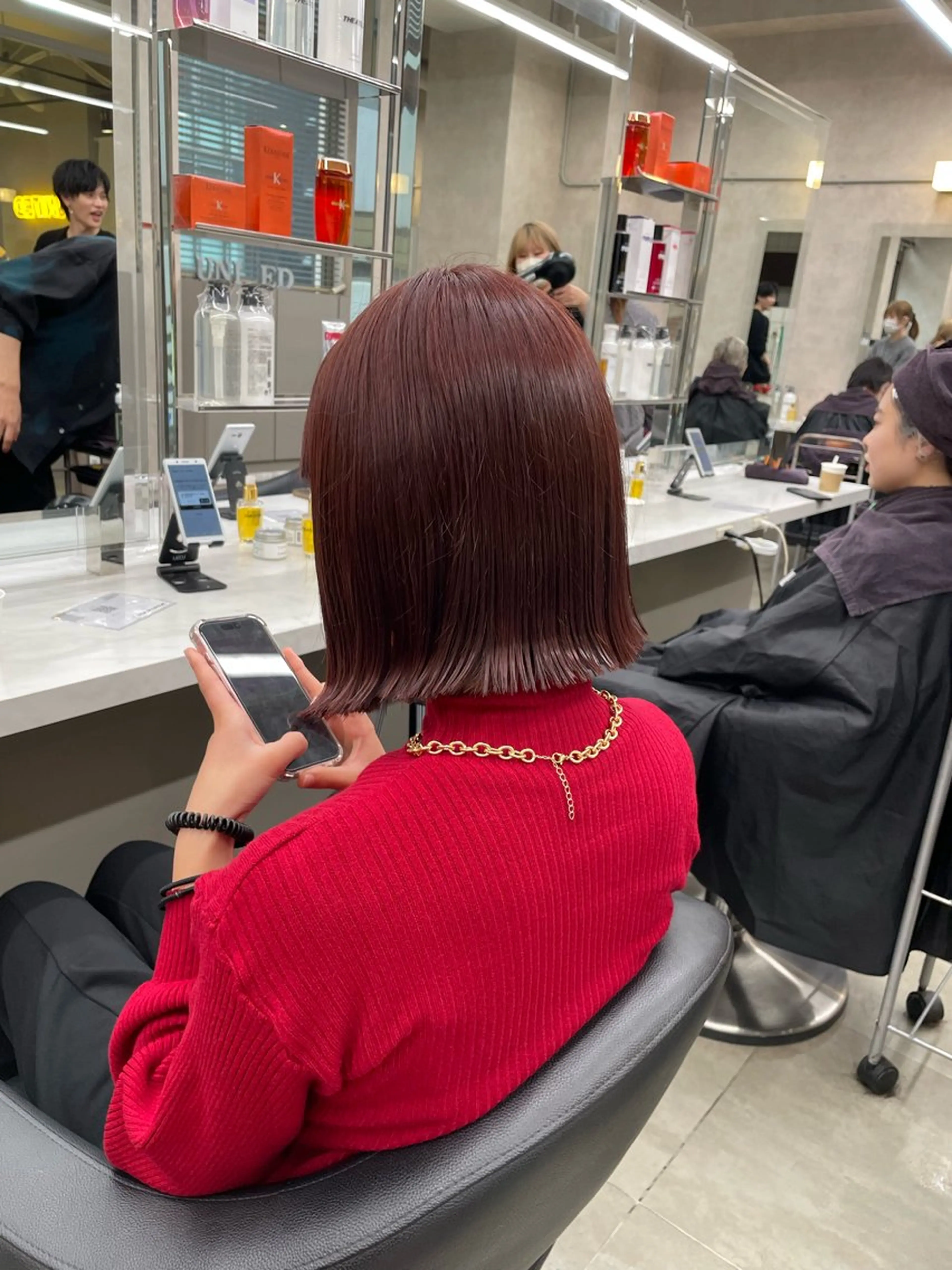 ショート カラー ヘアアレンジ ヘアカラー トリートメント ヘアセット 💗横浜美容室 💗HARUNAのヘアスタイル