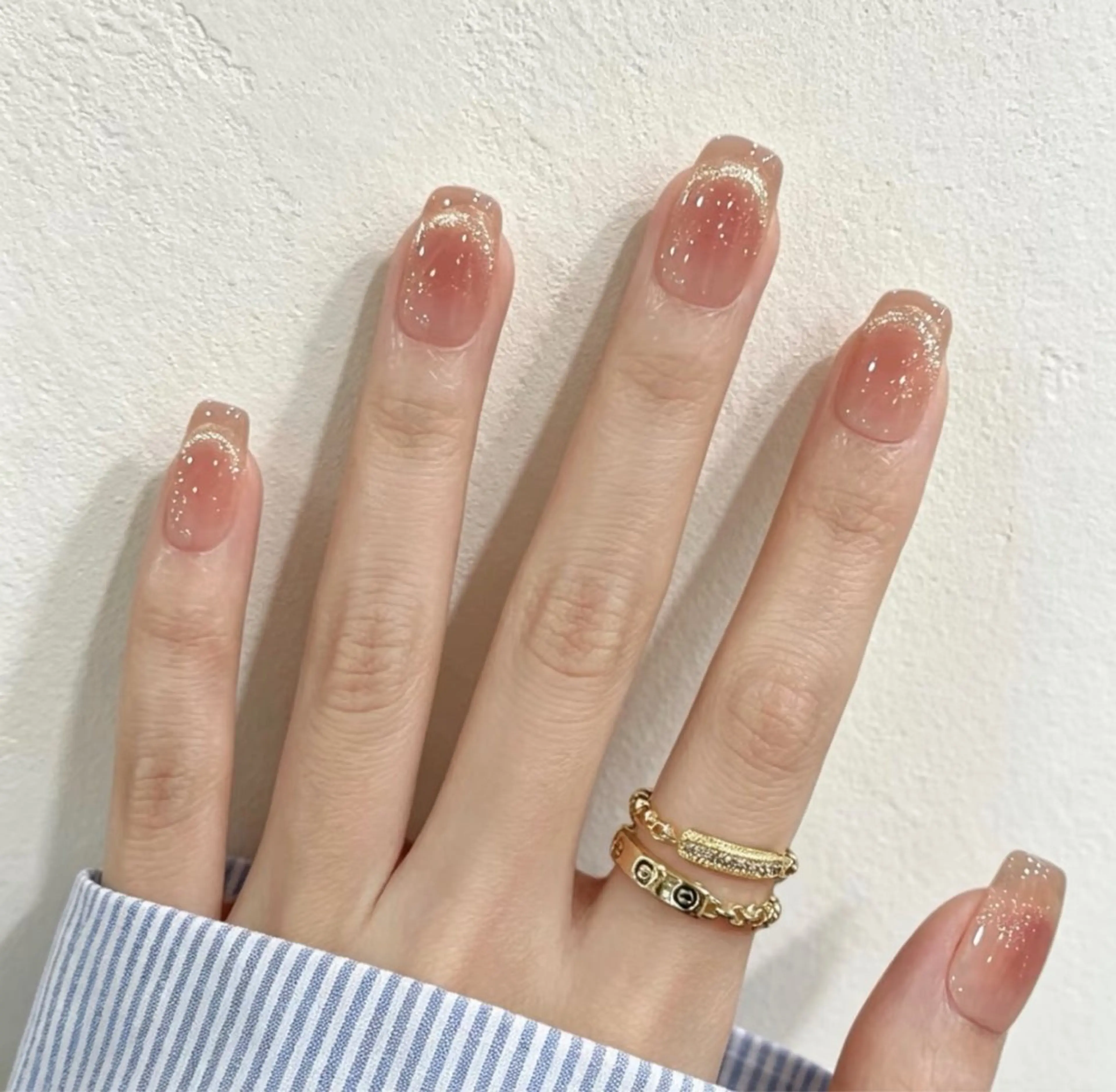ネイル 桜ネイル フットネイル フレンチネイル グラデーション 氷ネイル・うるうるネイル ハンドネイル Lynn_ Nailのネイルデザイン