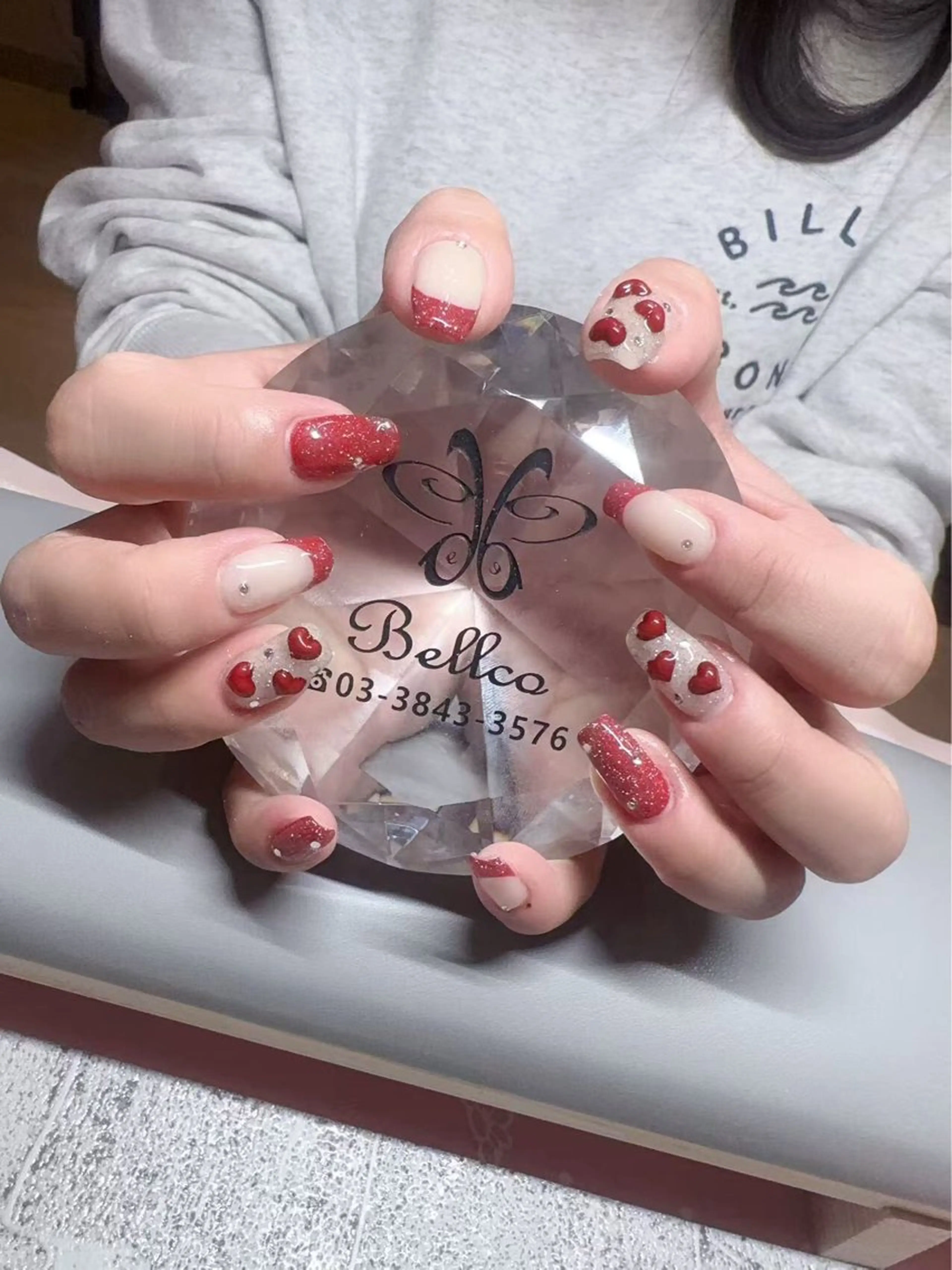 ネイル バレンタイン ネイルサロン ベラッコのネイルデザイン