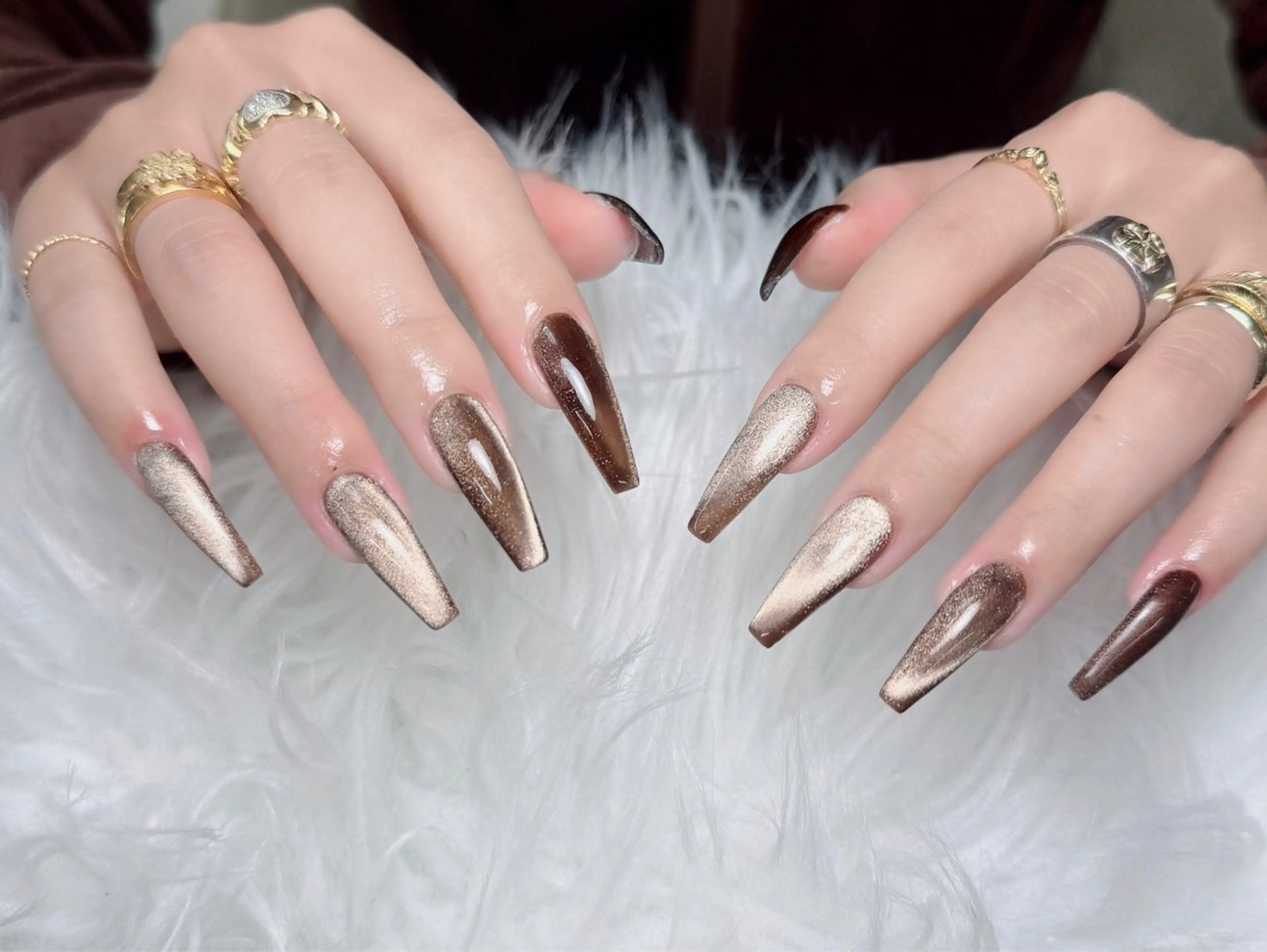 ネイル アートネイル フレンチネイル ジェルネイル 韓国ネイル マグネットネイル ハンドネイル Lenie Nailsのネイルデザイン