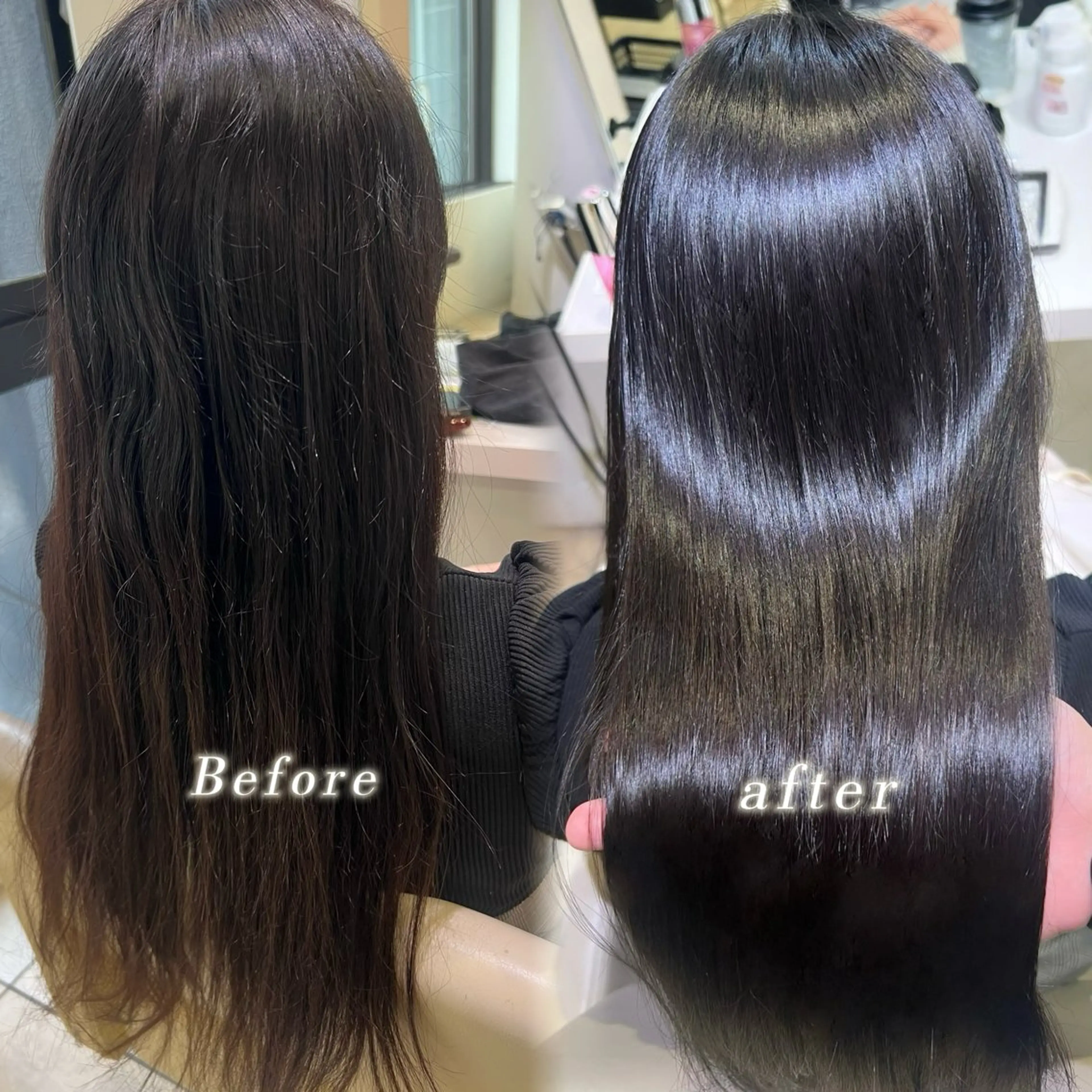 ロング パーマ トリートメント ストレートパーマ 縮毛矯正 トリートメント Euphoria新宿店所属・艶髪×盛れる顔まわり 🫧新宿/SHOKIのヘアスタイル