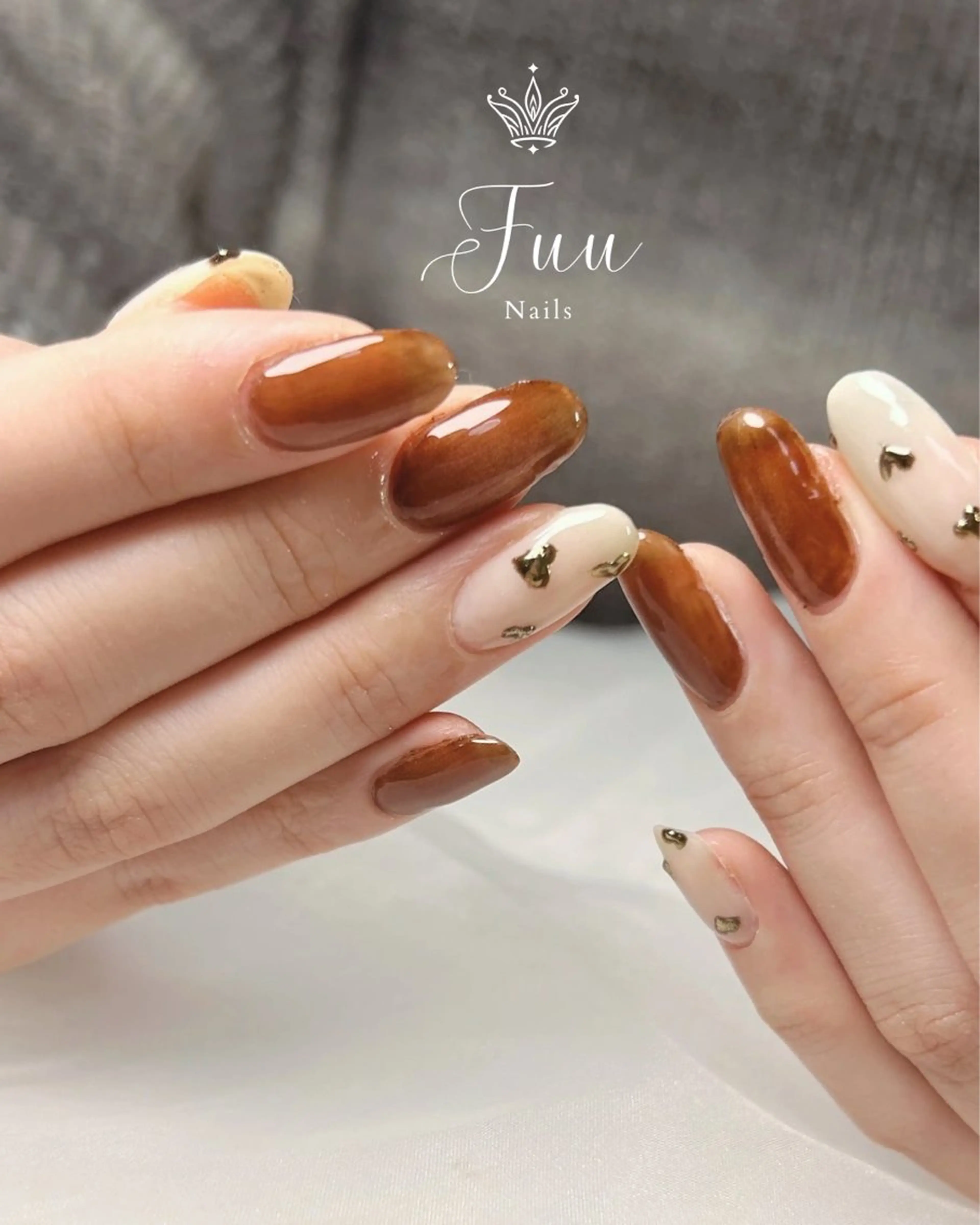 ネイル アートネイル マグネットネイル ミラーネイル 持ち込み ニュアンスネイル ハンドネイル 犬のいるネイルサロン Fuu nailsのネイルデザイン