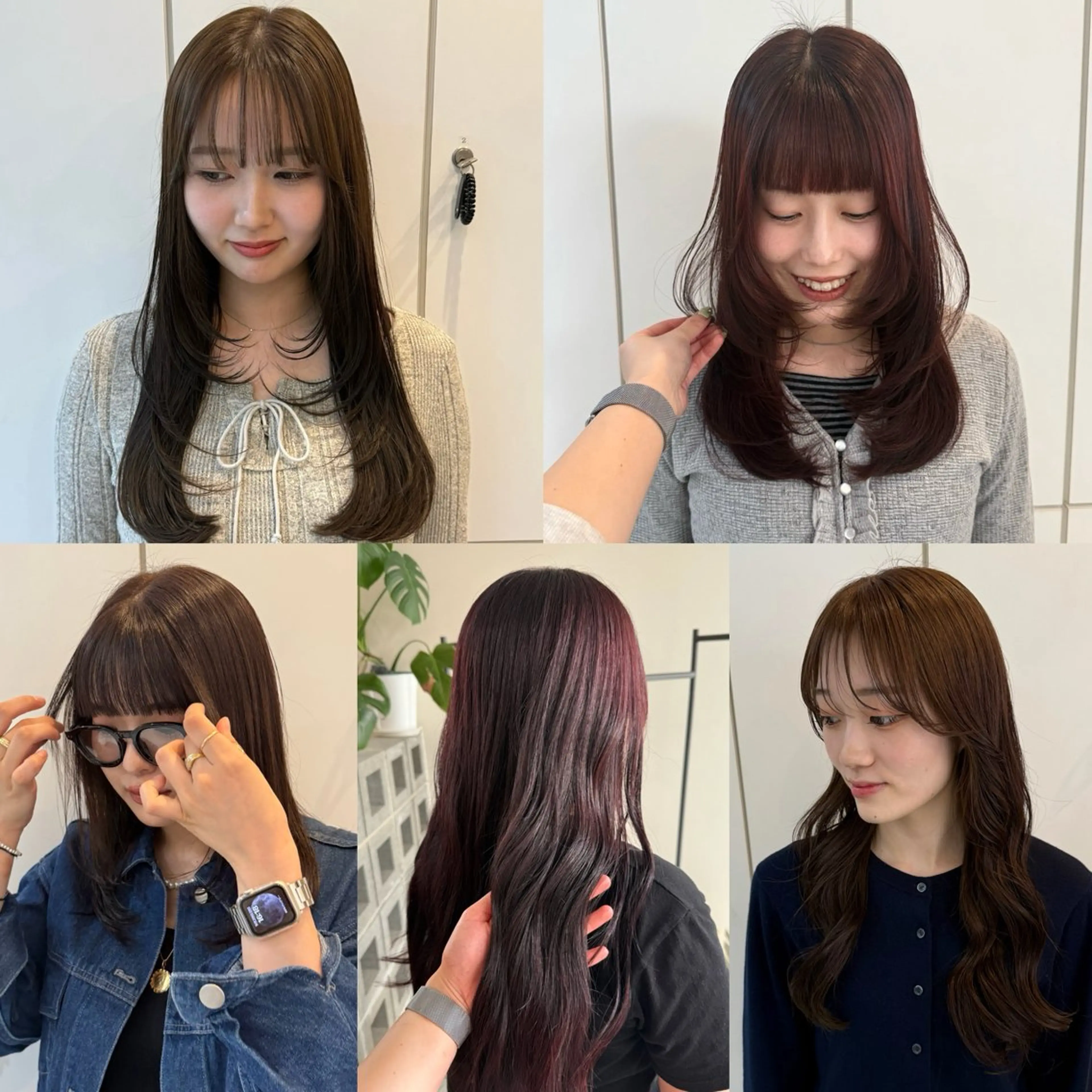 カラー neneka レイヤー／パーマのヘアスタイル