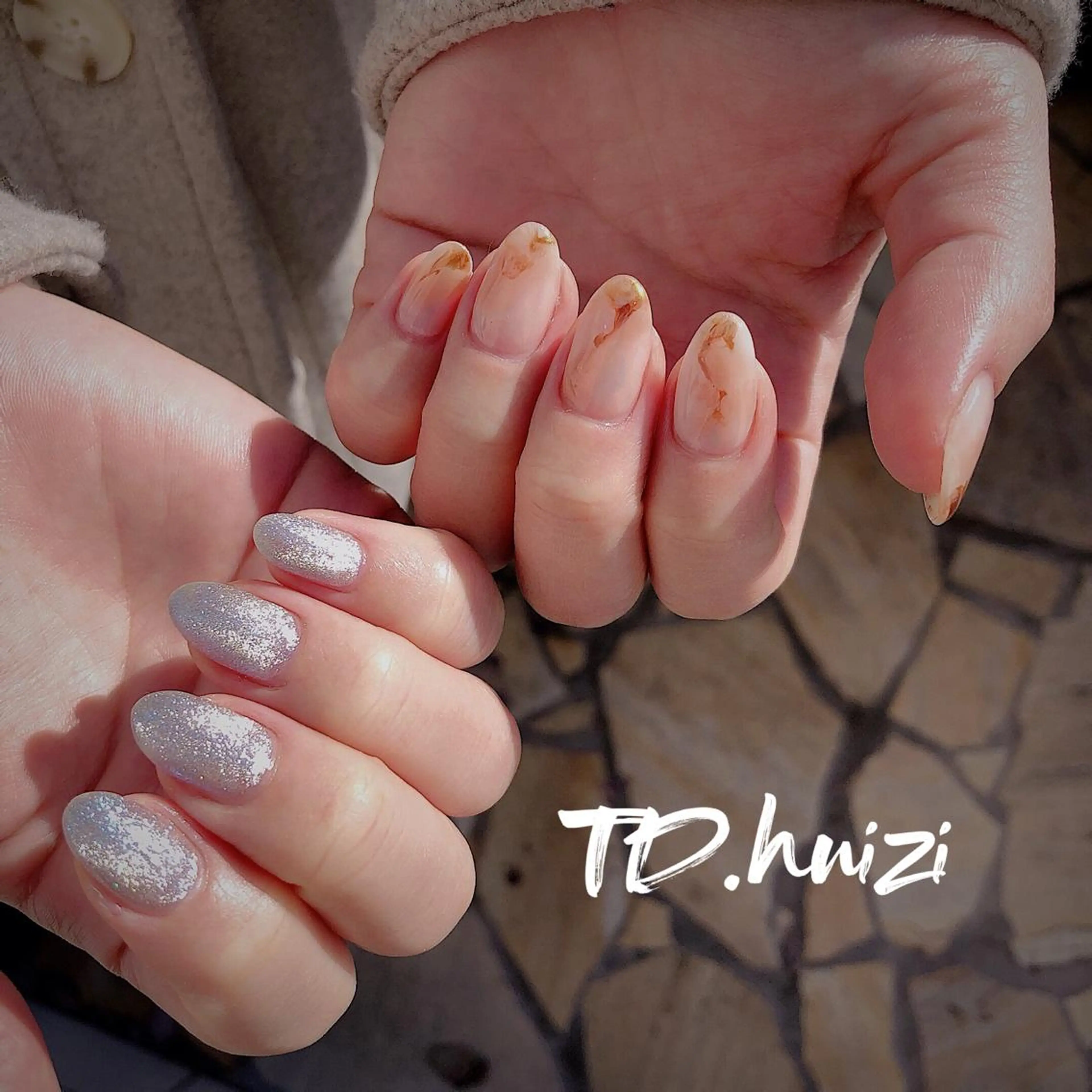 ミディアム めぐみのネイルサロン スタッフ練習のネイルデザイン