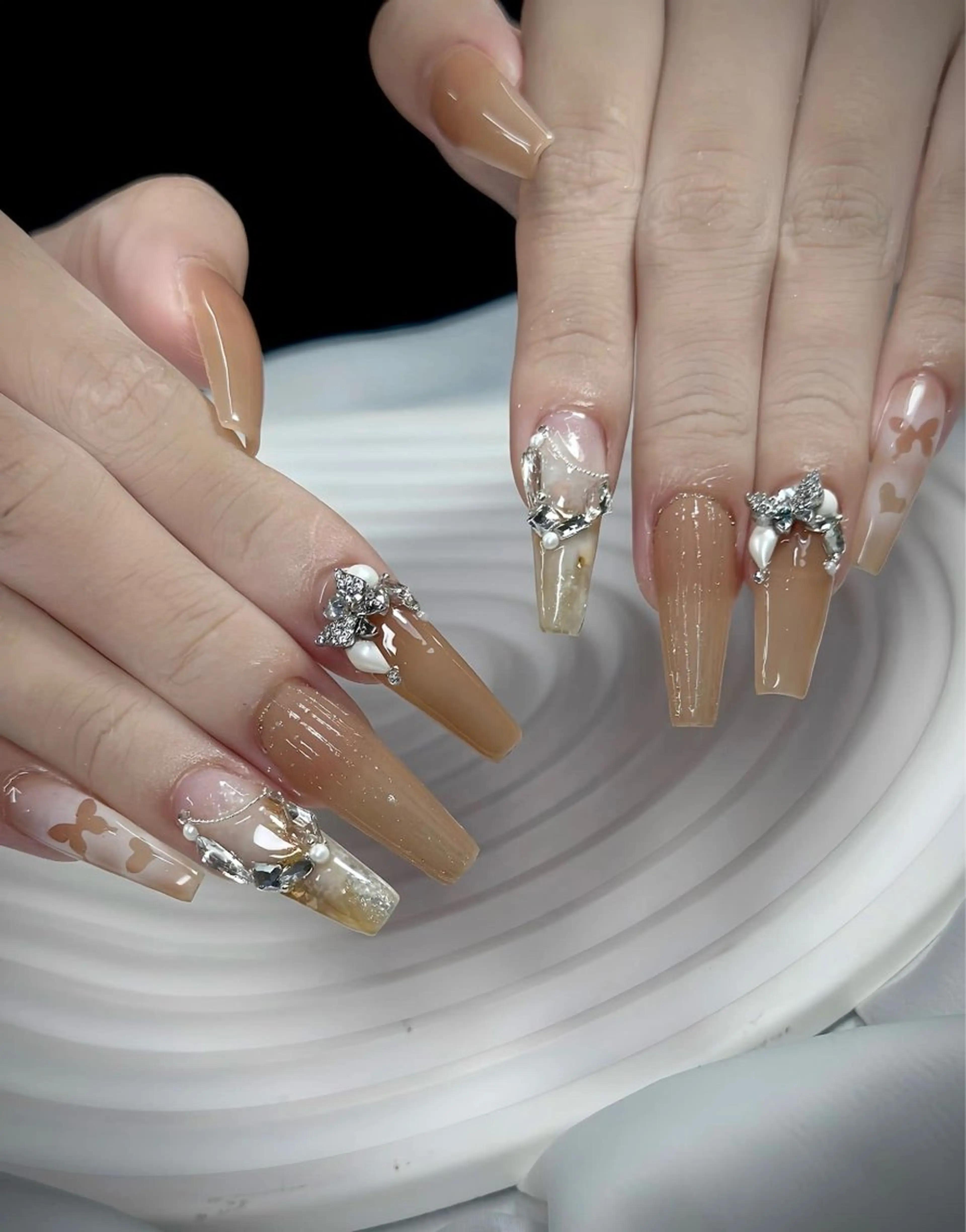 (オフあり)ハンド長さ出し10本🍀🍀デザイン持ち込み💅💅の写真