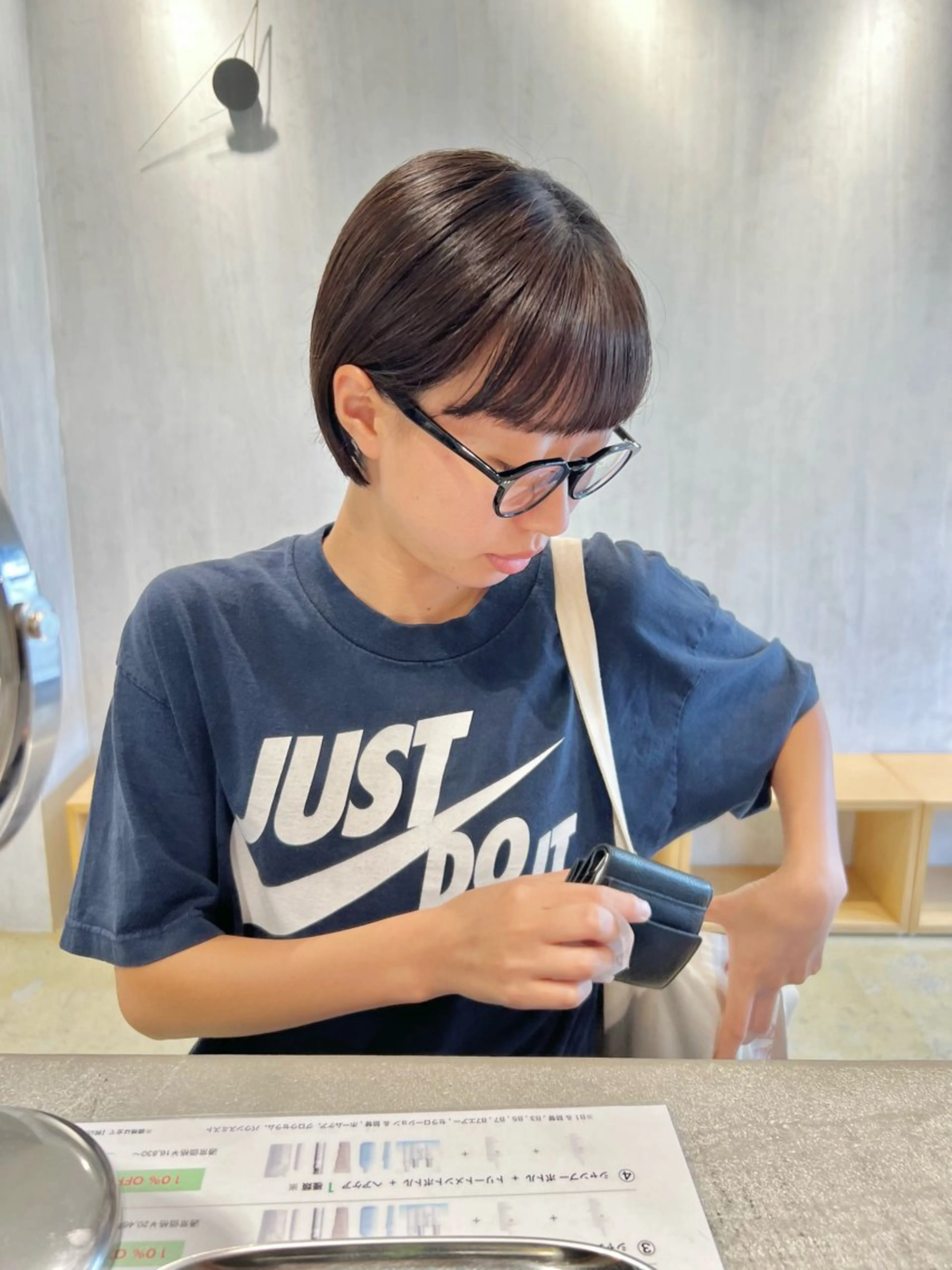 ショート カラー ブラウンカラー ボブ ワイドバング ヘアカラー トリートメント メンズパーマ/フェ ザーパーマ/古川晴輝のヘアスタイル