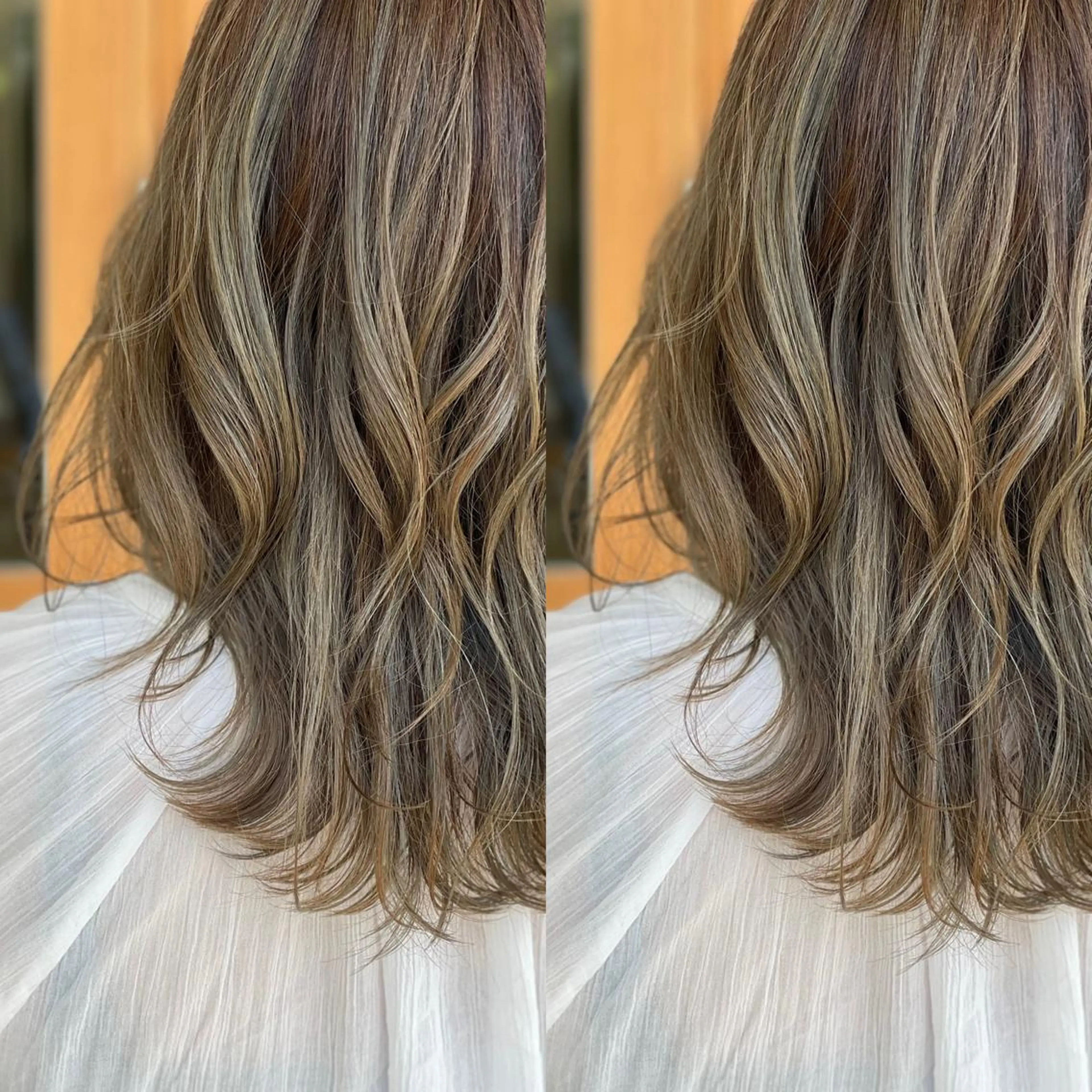 セミロング カラー ヘアカラー トリートメント Snaly カラー特化ページのヘアスタイル