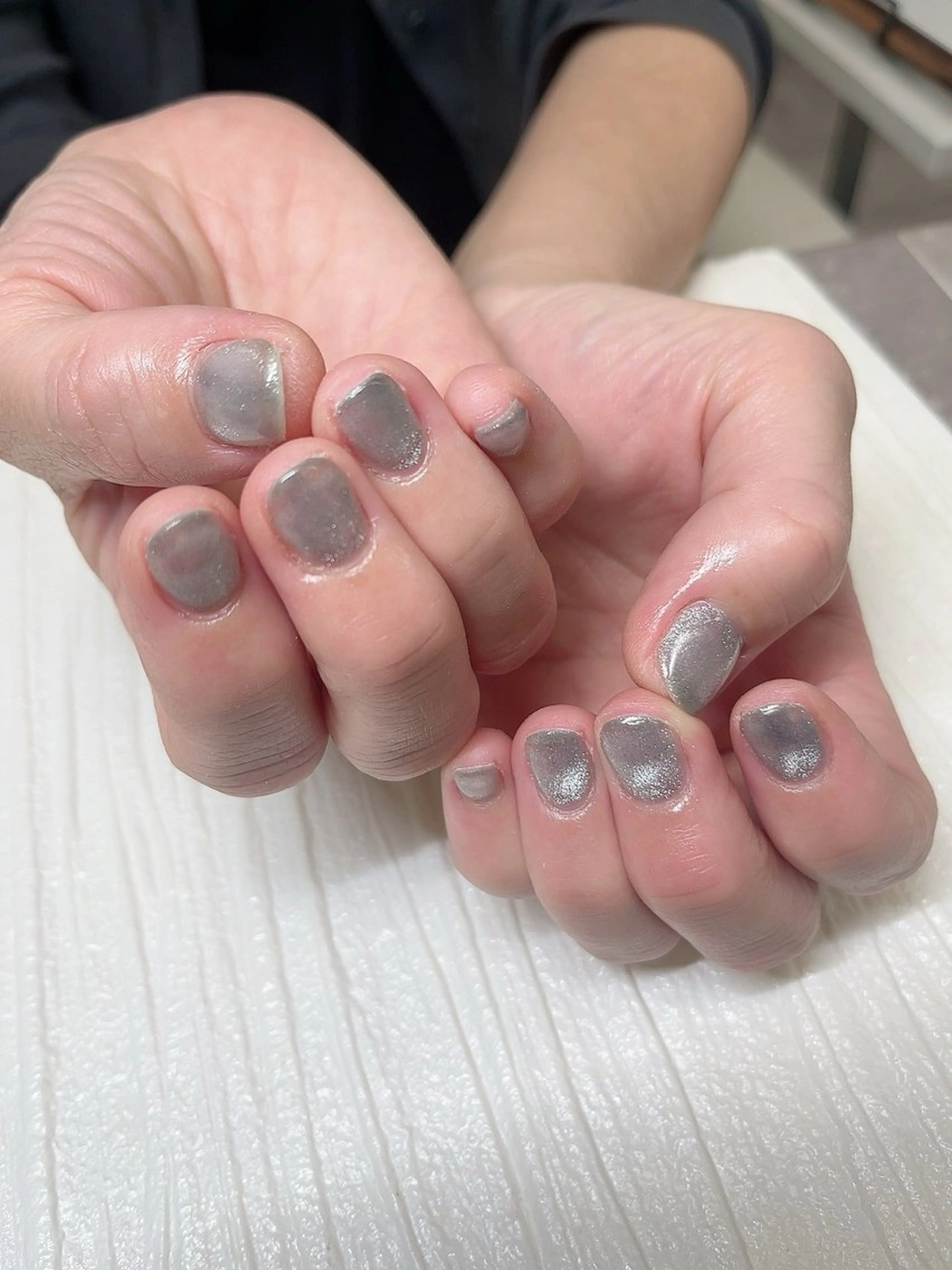 ネイル フラッシュネイル グラデーション ラメ(グリッター) ラメグラデーション マグネットネイル chai 上本町 sakuraのネイルデザイン