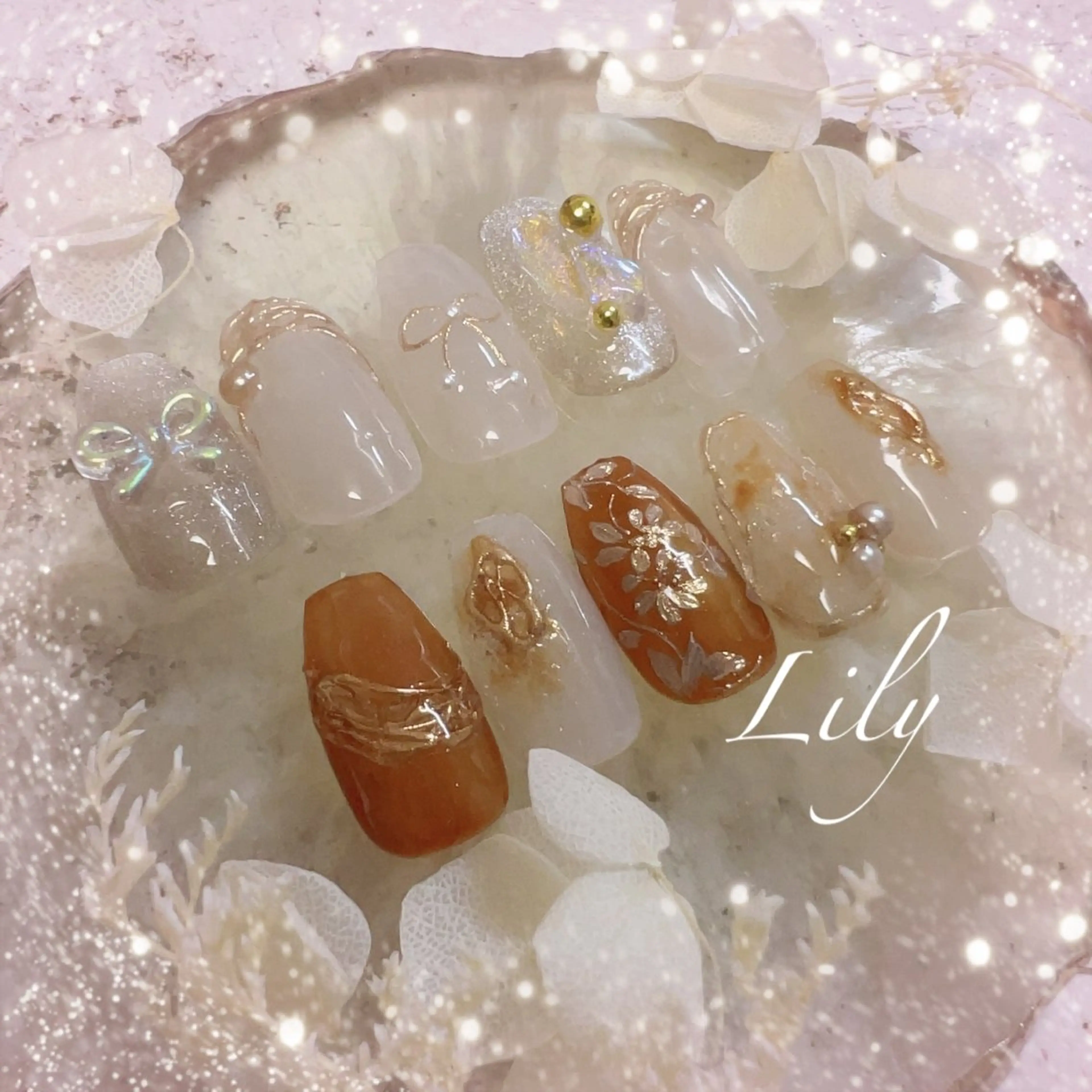 ネイル ハンドネイル Lily*nail 🌻Mii🌻のネイルデザイン