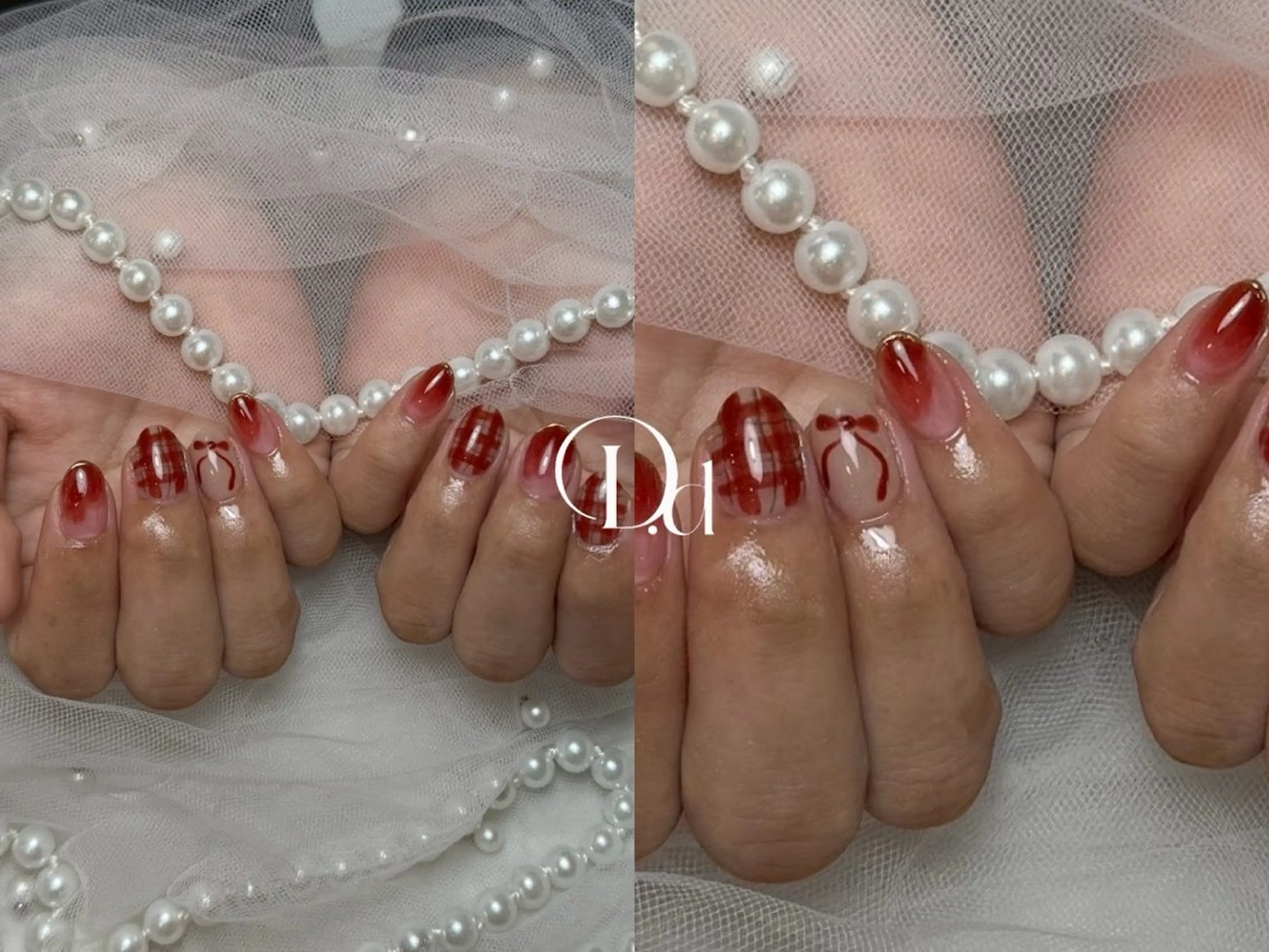 ネイル リボン ハンドネイル D.d ririaのネイルデザイン