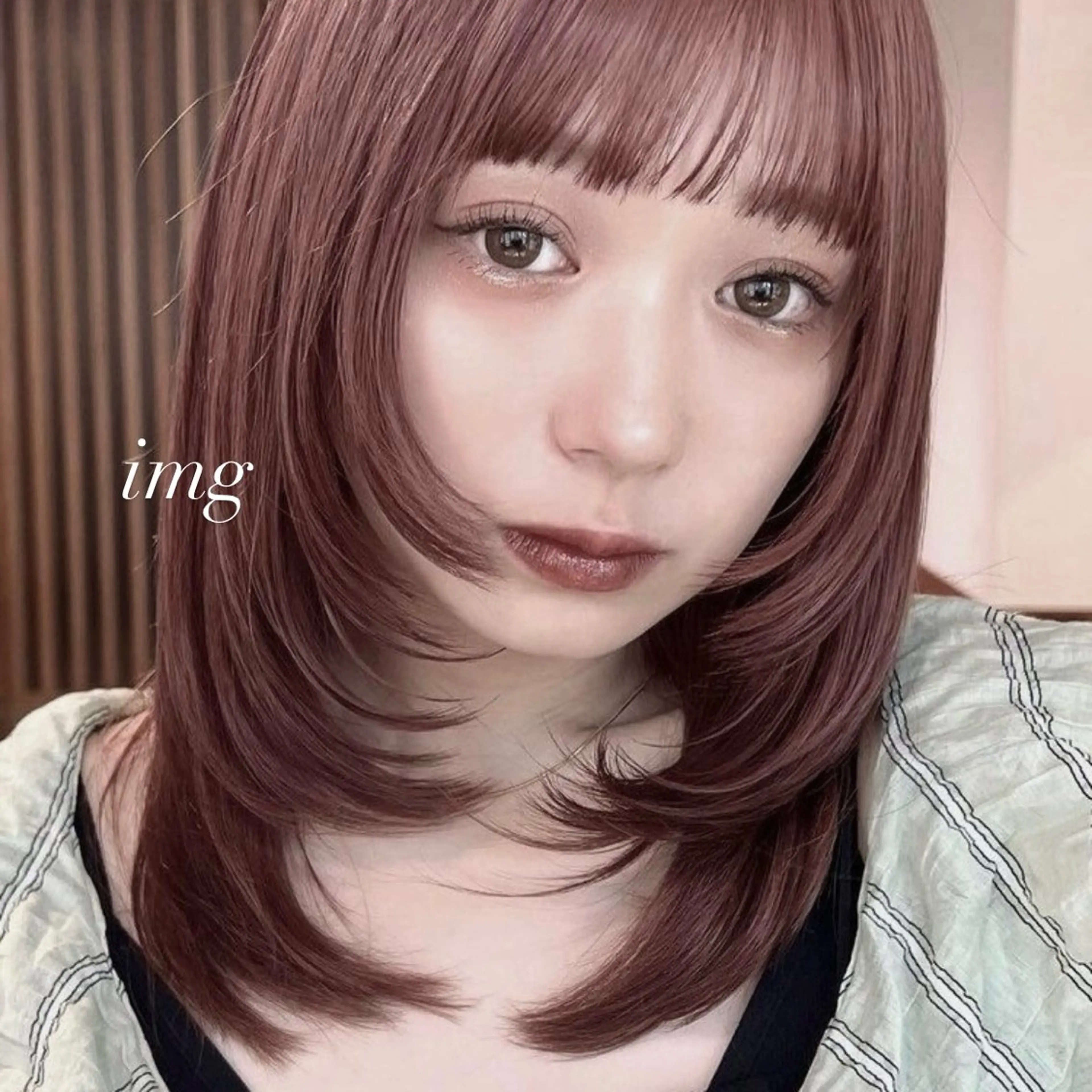 ミディアム カラー ヘアカラー トリートメント ヘッドスパ 艶モテ・韓国スタイル 🤍りんのヘアスタイル