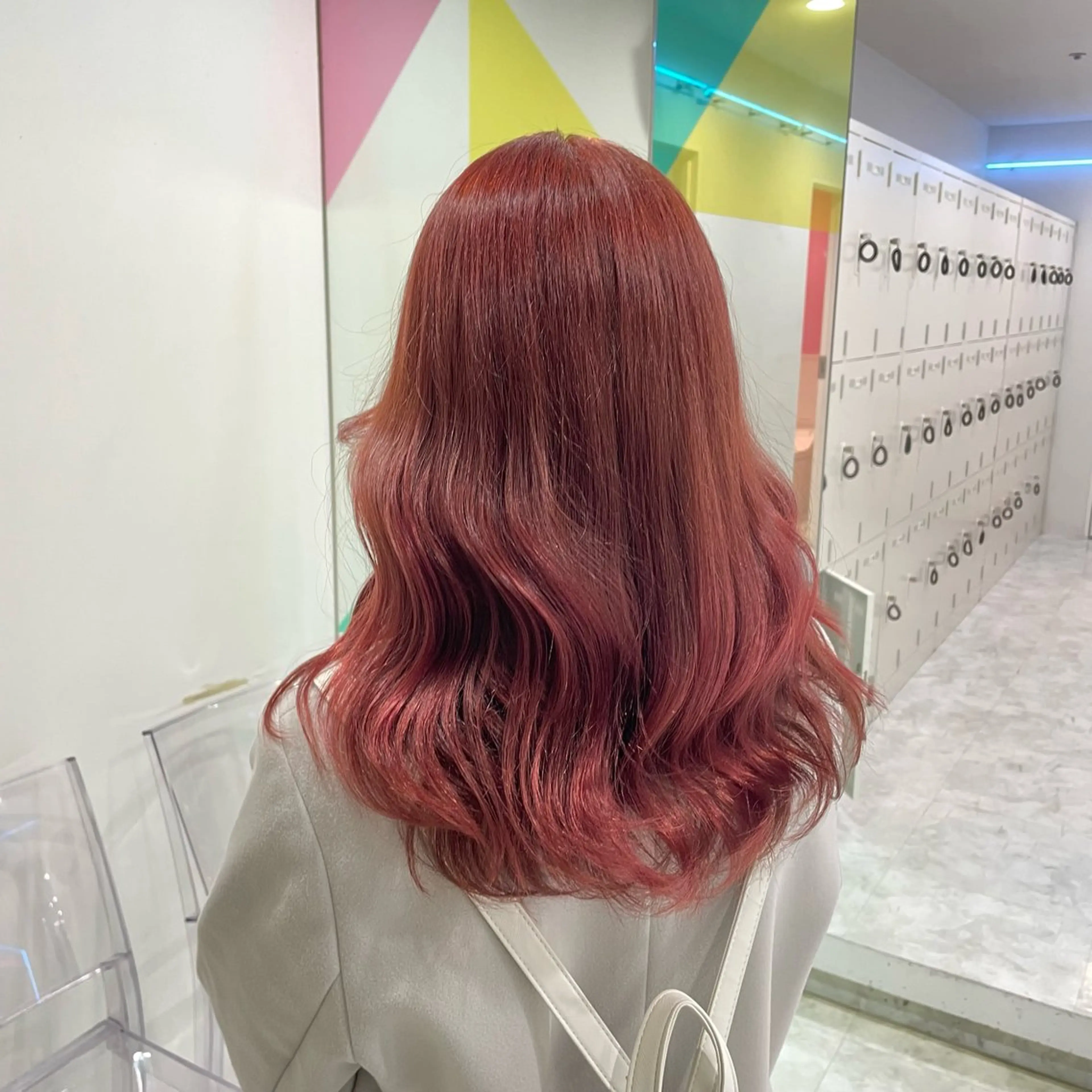 セミロング カラー 大人っぽ♡上品な暖色 ♡ブリーチなし♡のヘアスタイル