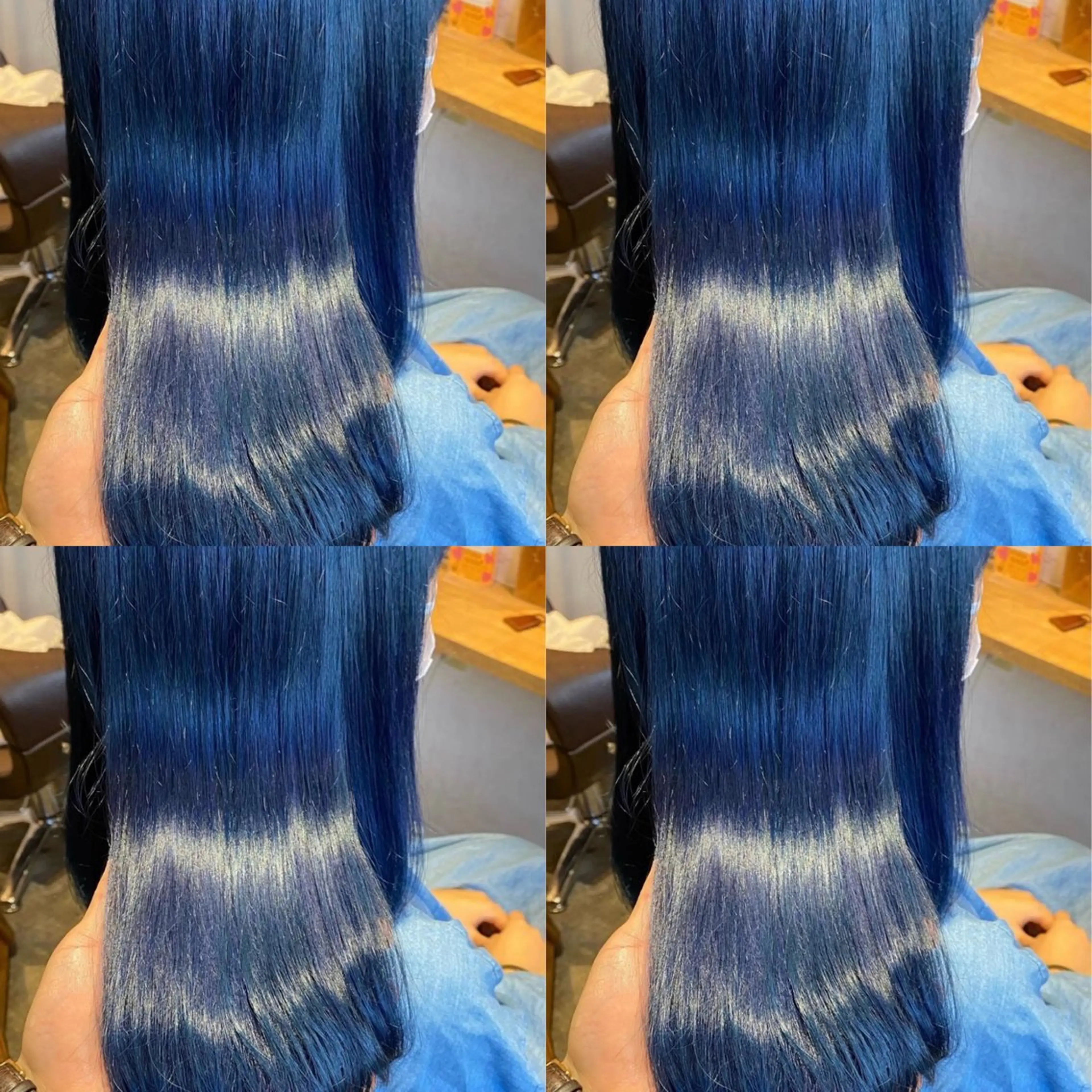 ロング カラー ブルーカラー レイヤーカット/ 縮毛矯正🇰🇷早坂のヘアスタイル