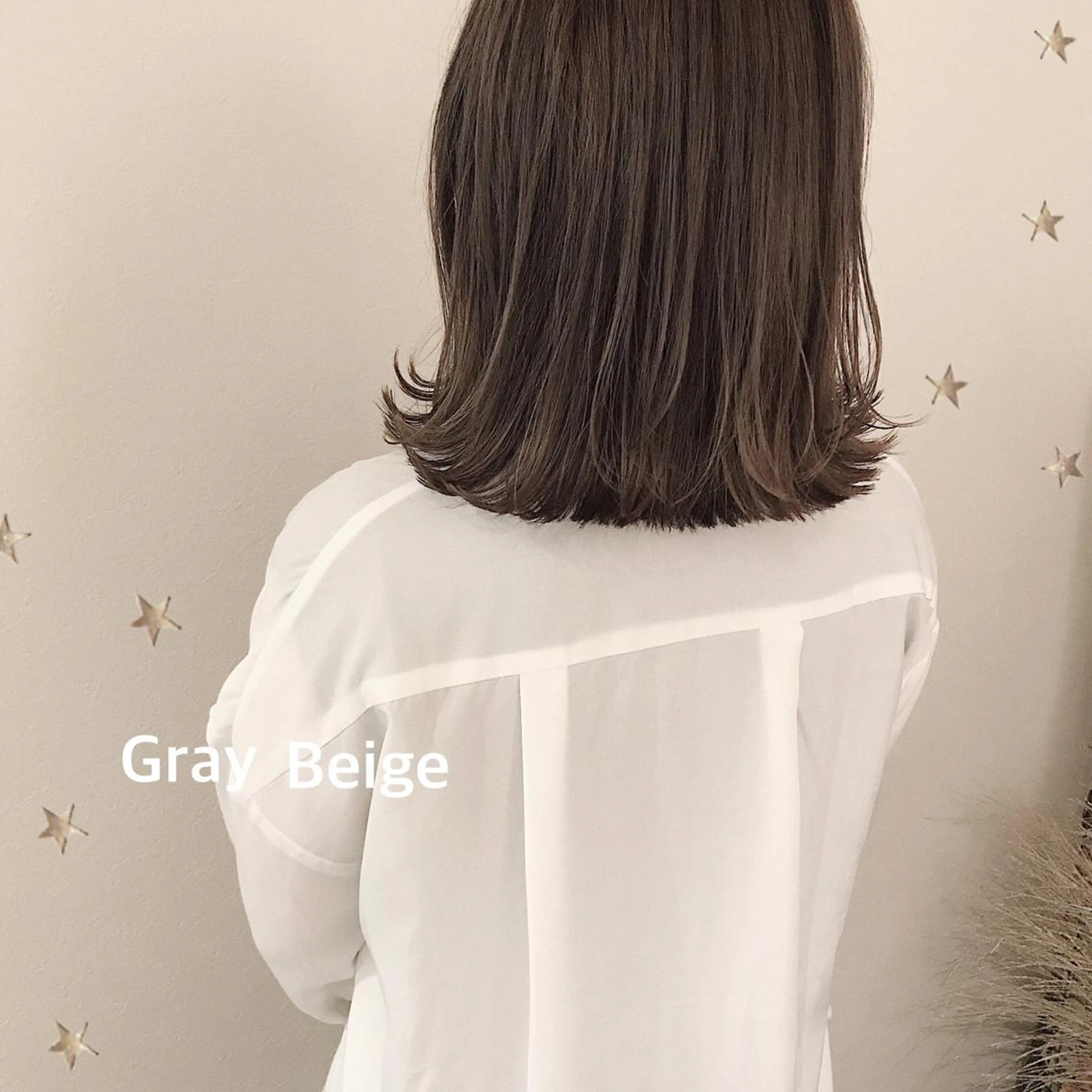 ミディアム カラー カット ヘアカラー 市川 千夏のヘアスタイル