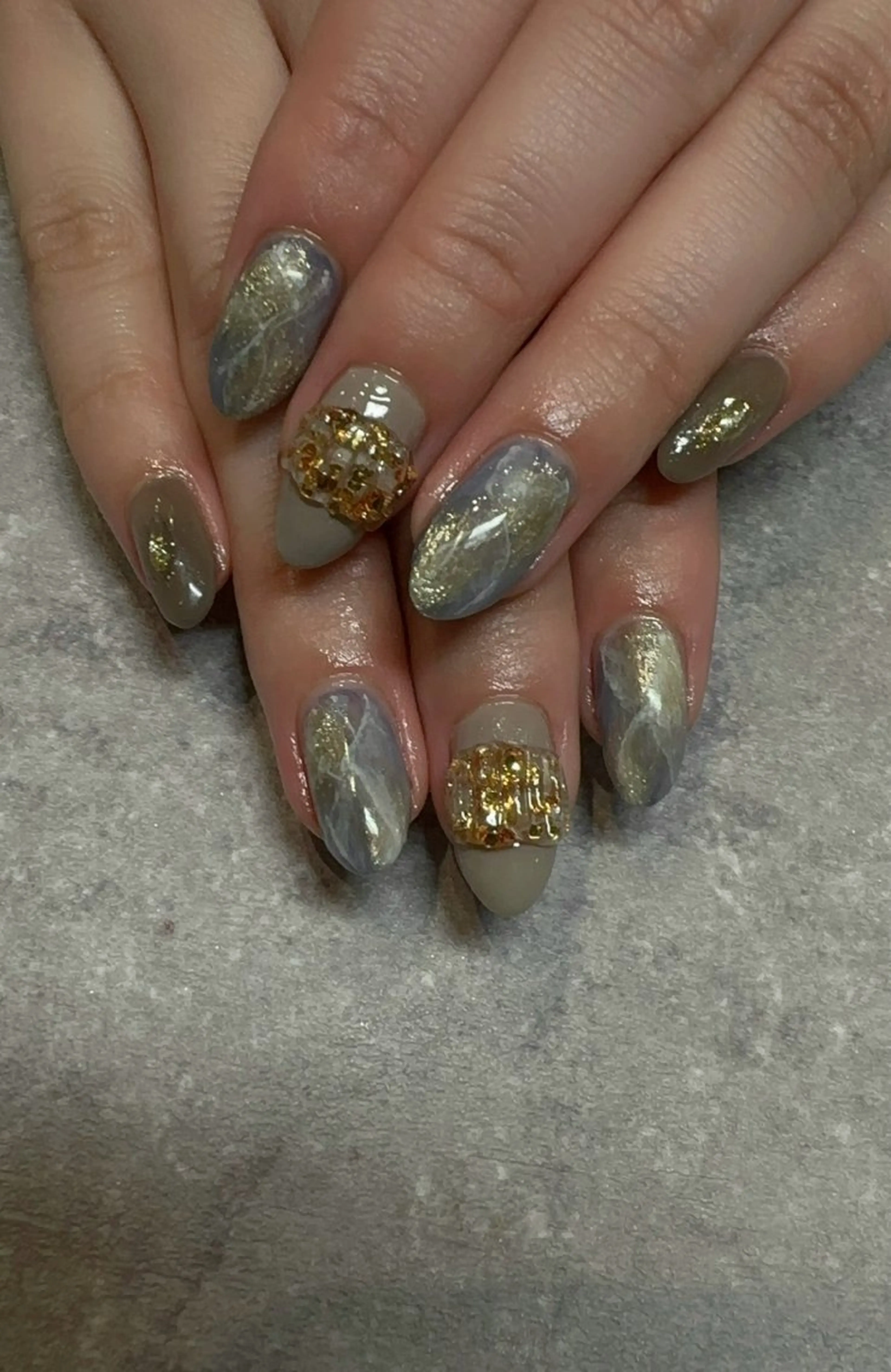 ネイル ゴージャス 大理石ネイル(マーブル) Sei ｜ cres nailのネイルデザイン