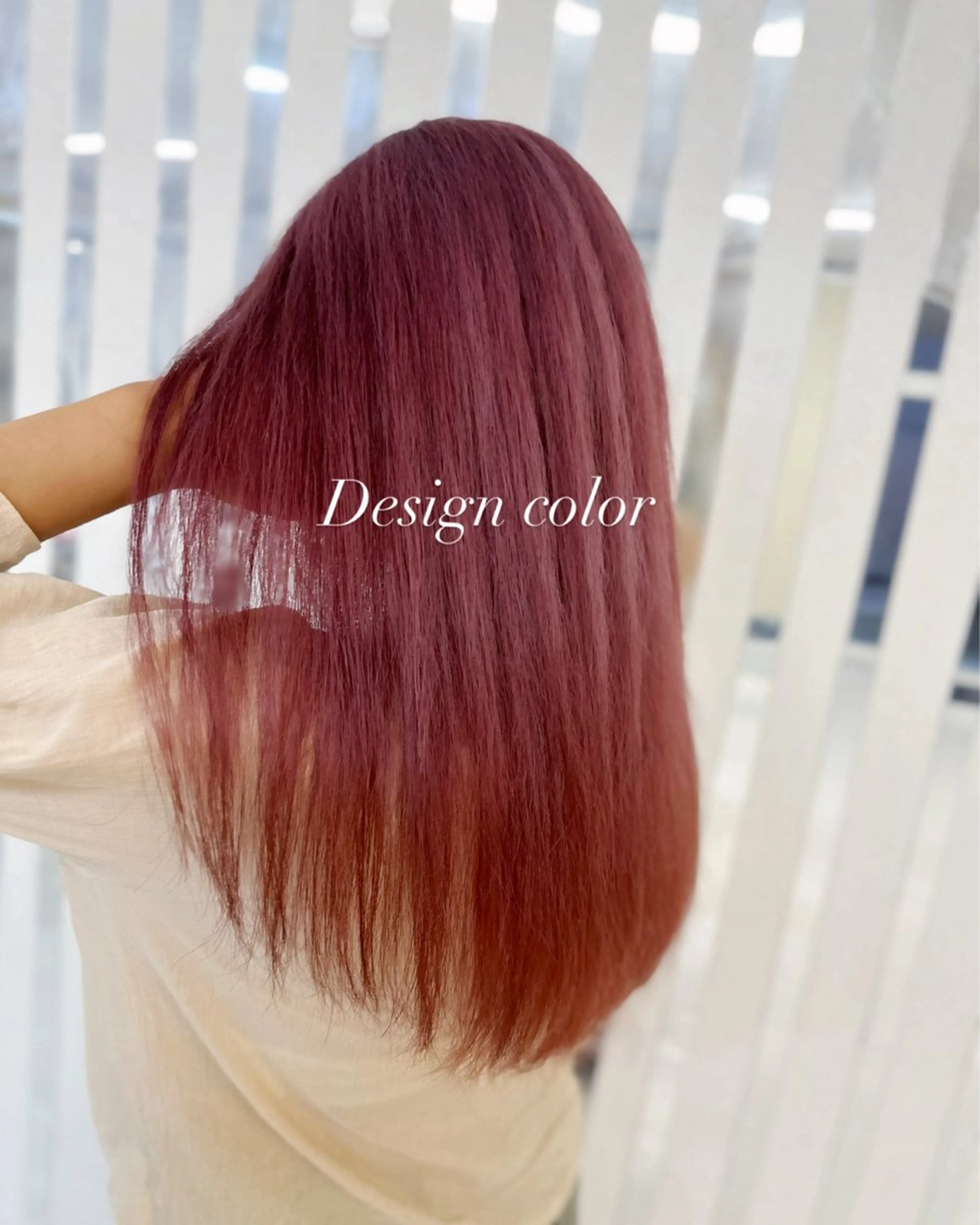 セミロング カラー デザインカラー ピンクカラー YURI ✨のヘアスタイル