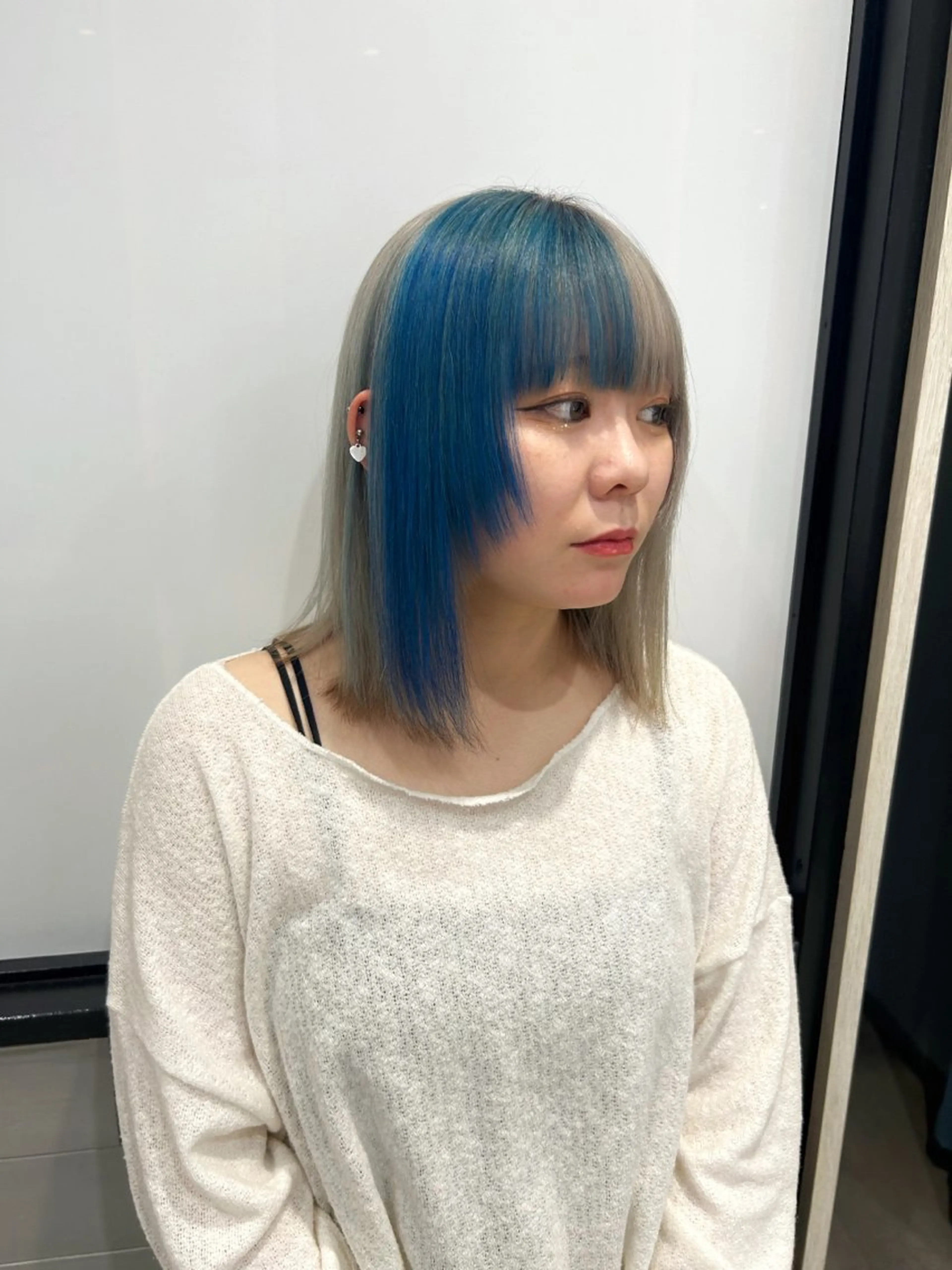 ミディアム カラー ヘアカラー 立川/ハイトーン/ 髪質改善/田中柚のヘアスタイル