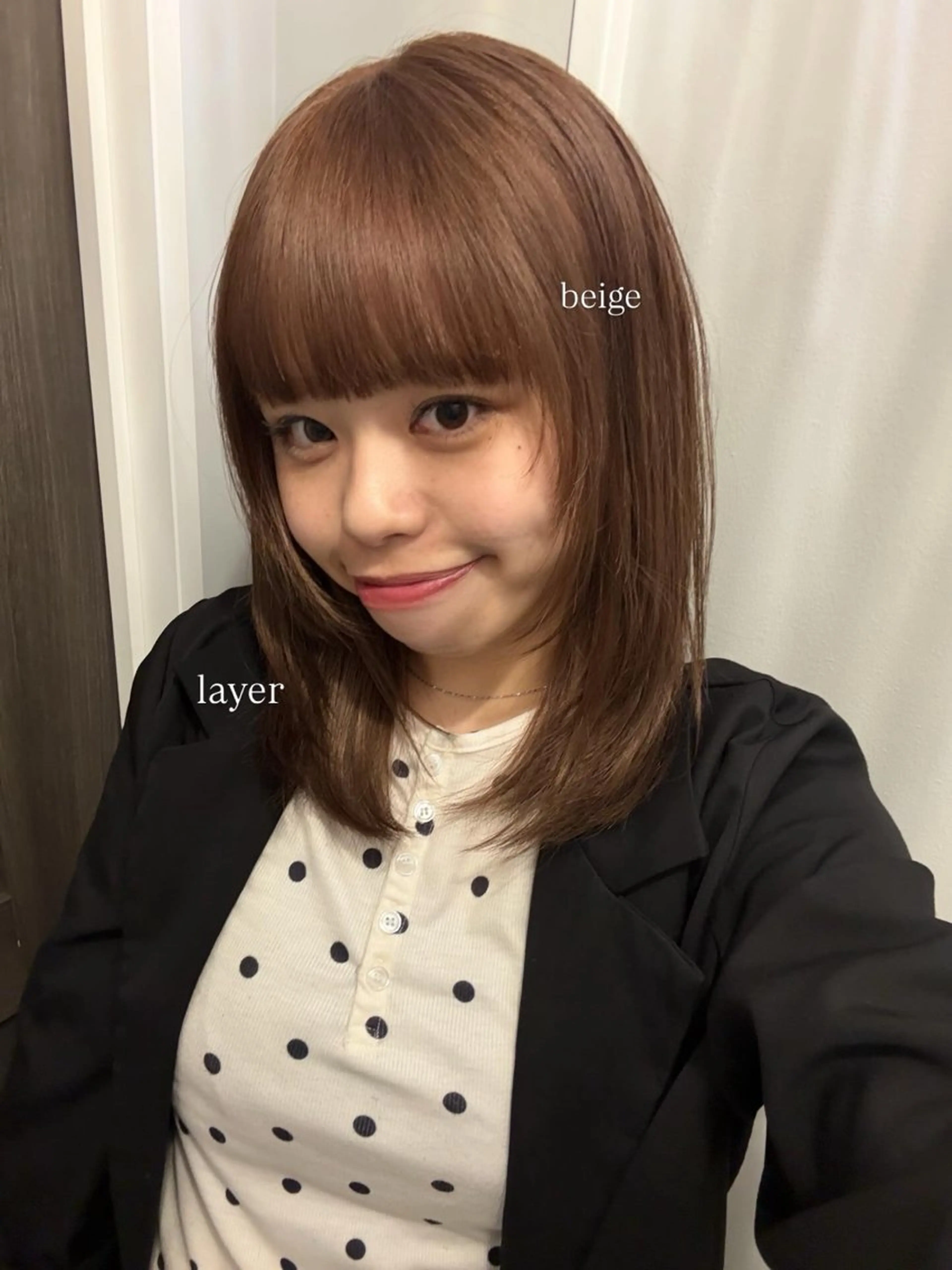 ミディアム カラー ベージュカラー ヘアカラー 🎀RAMU🎀 似合わせ／透明感🫧のヘアスタイル