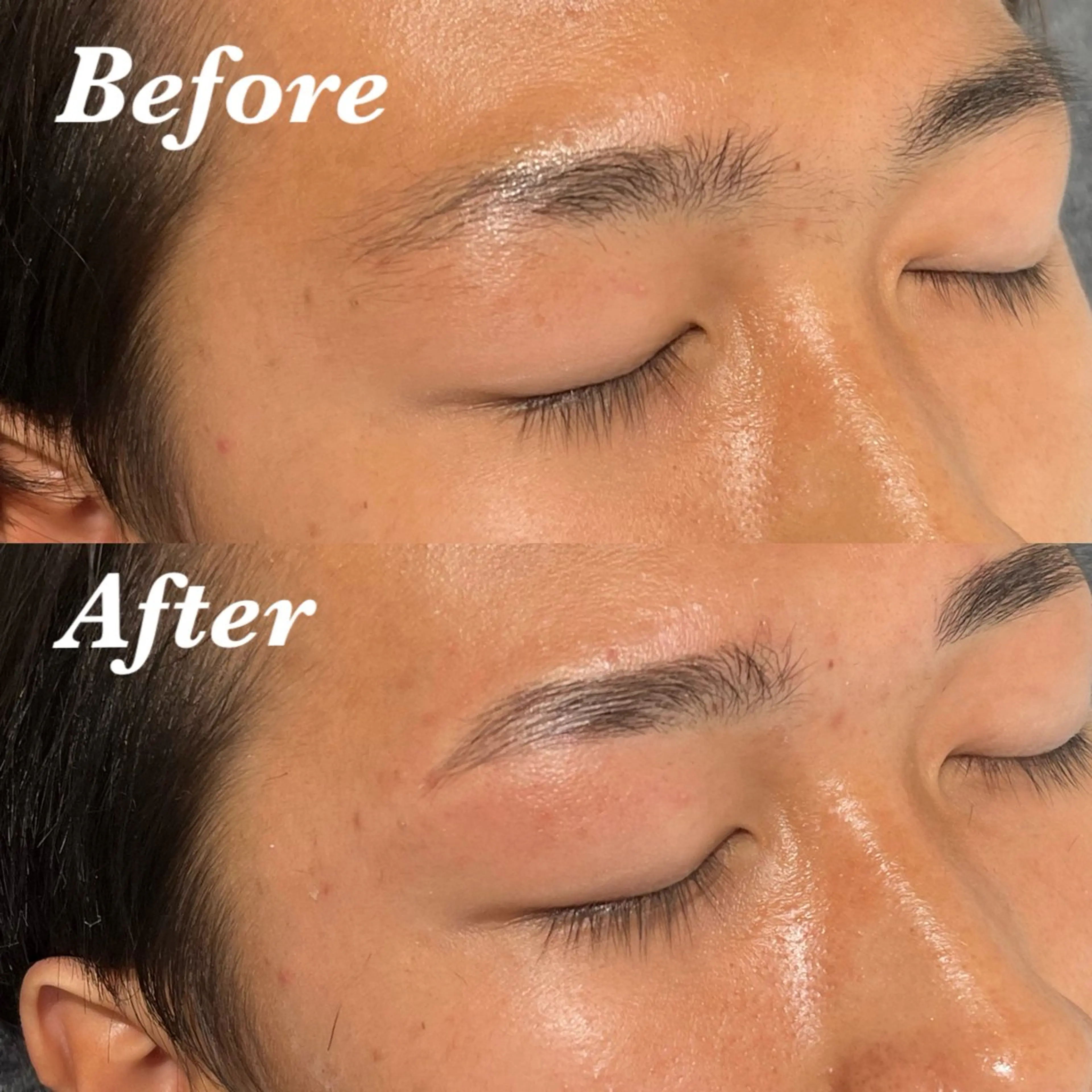 【メンズ限定/人気NO.2癖改善コース🧑🦱】メンズ眉毛ワックス+眉毛のパーマの写真