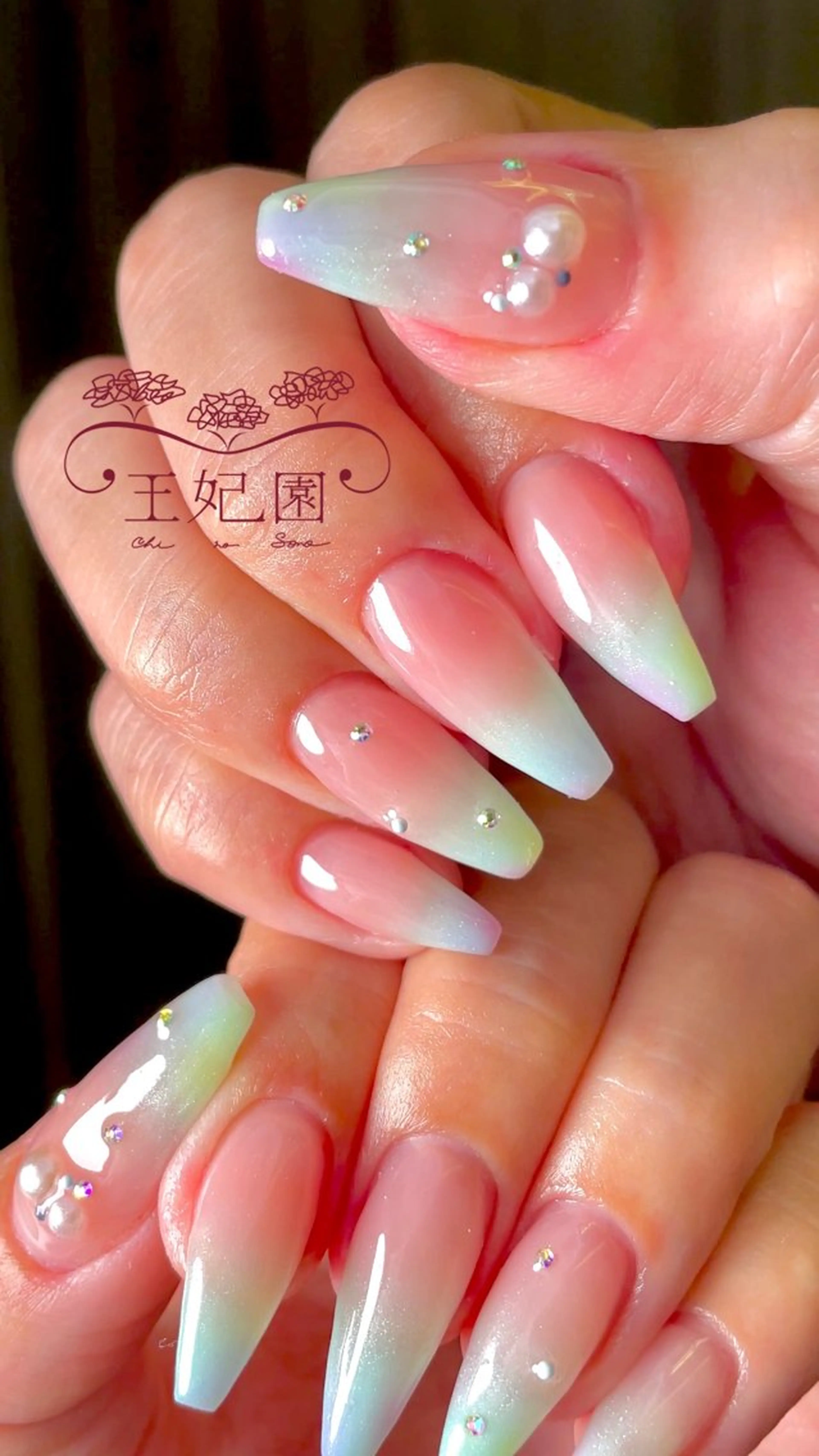 ネイル フレンチネイル グラデーション 水色 メンズネイル ワンホンネイル nail salon王妃の園所属・王妃の園 ohinosonoのネイルデザイン