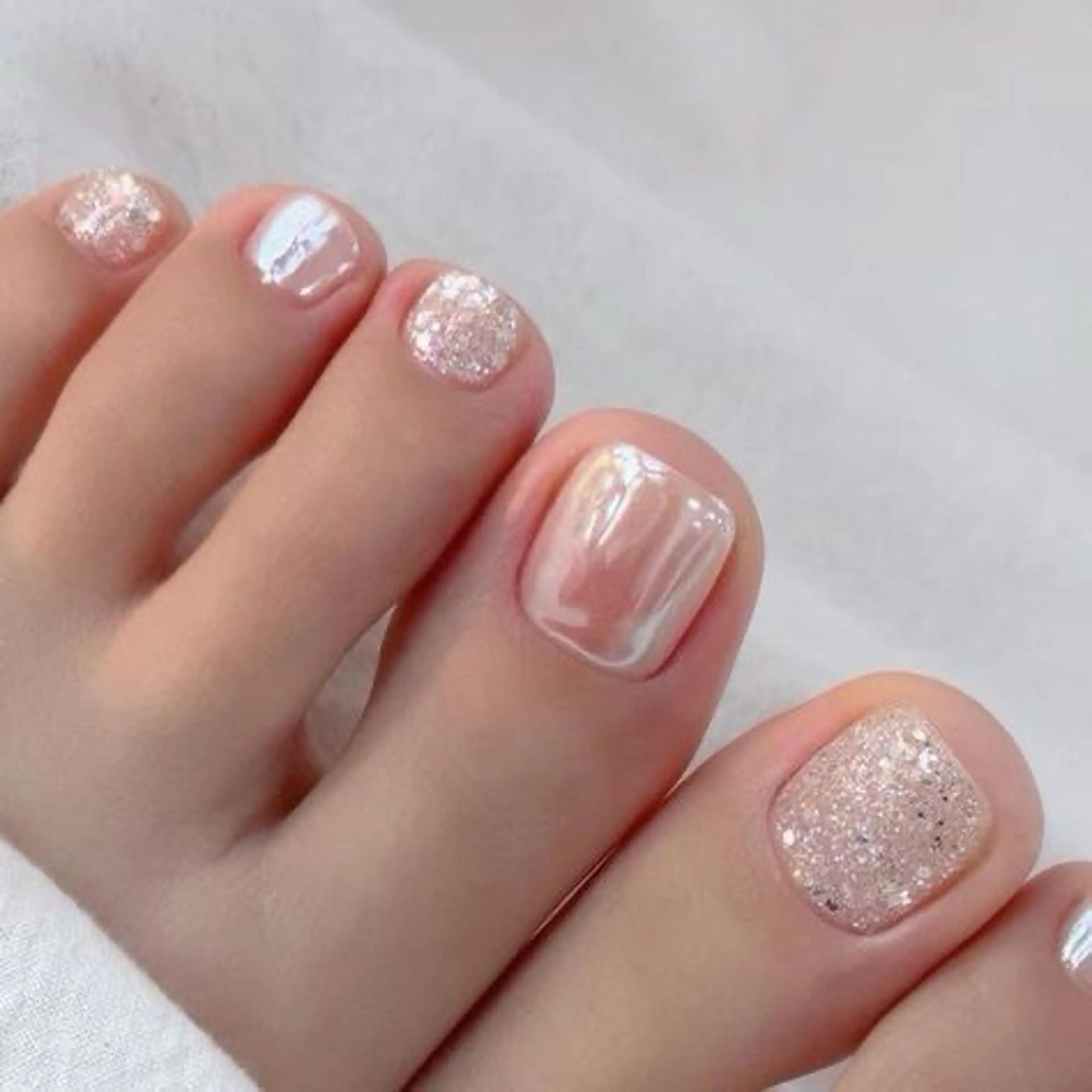 ネイル フットネイル ミラーネイル フットネイル リン リンのネイルデザイン