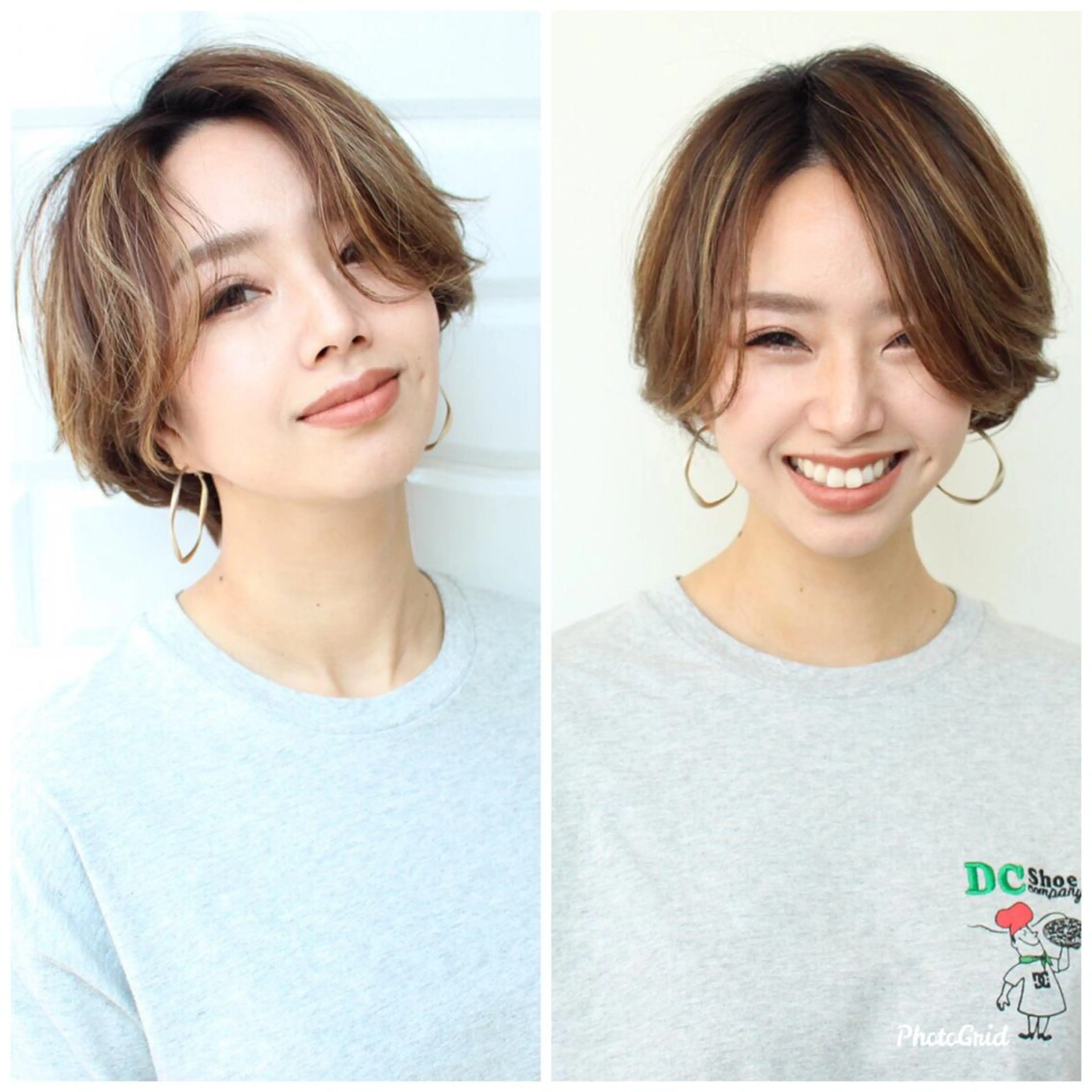 ショート ハイライト クロスパーマ松永裕久 似合わせカットのヘアスタイル