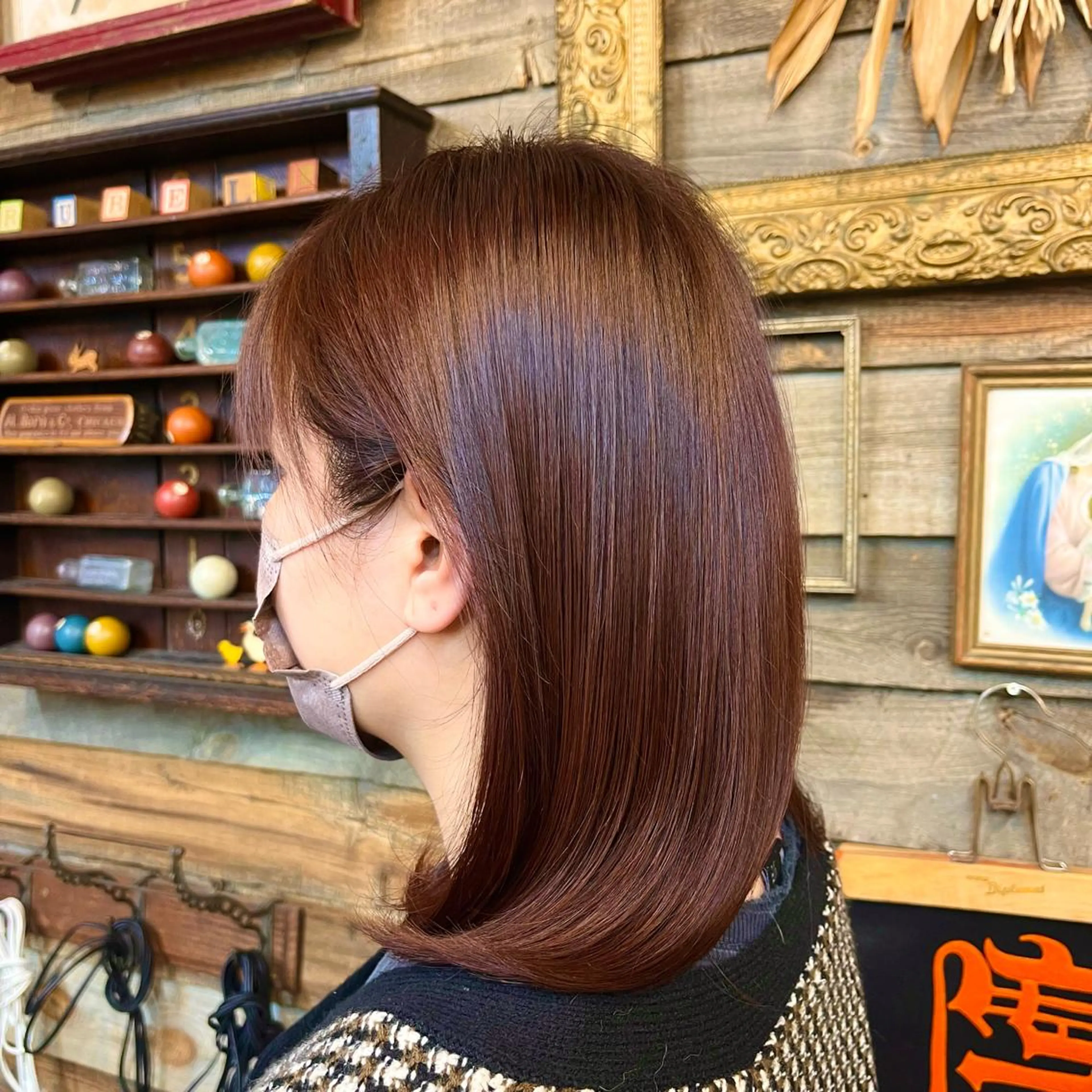 セミロング カラー ヘアカラー ヘッドスパ 川崎 かなでのヘアスタイル