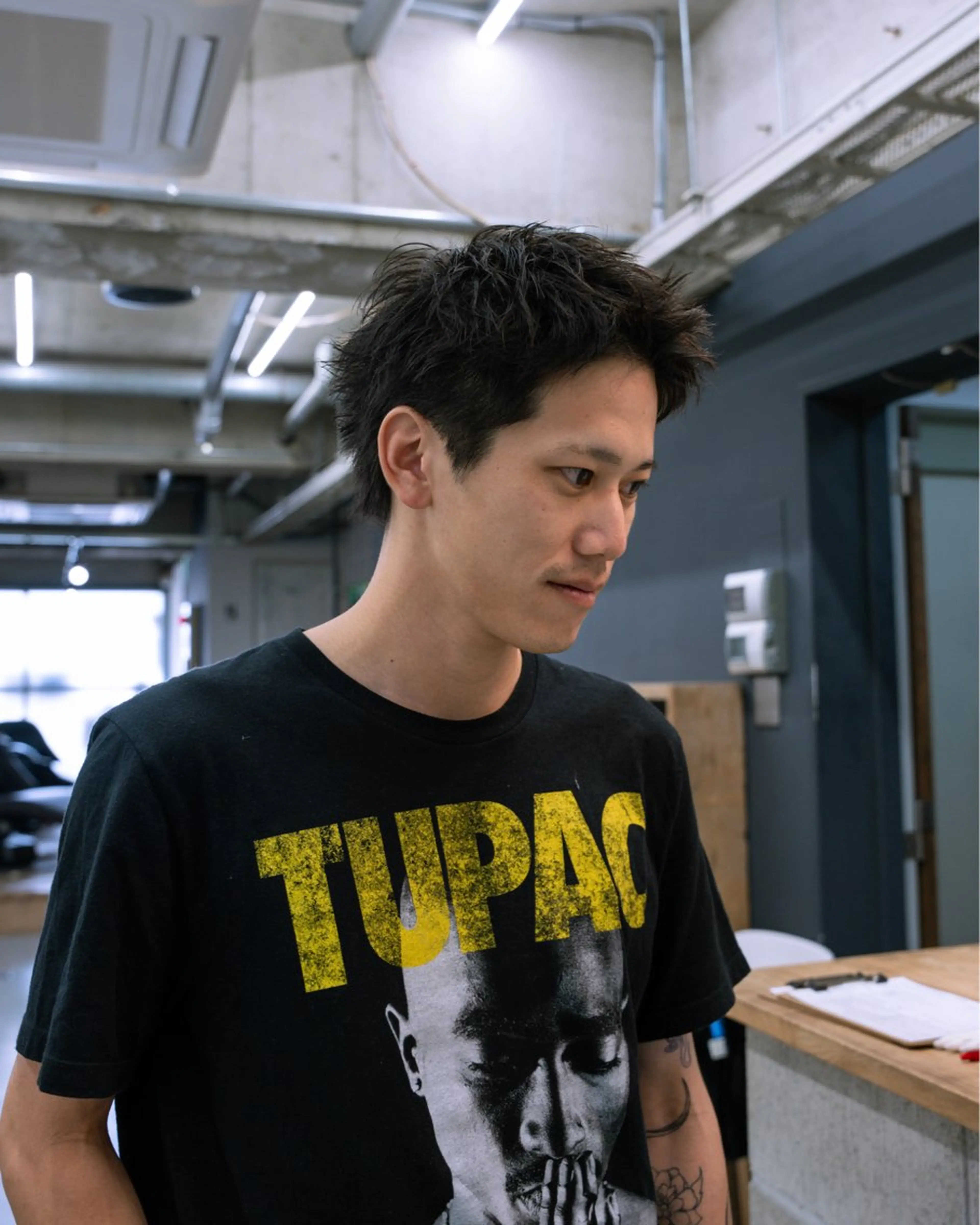 ショート メンズ カット スパイキーショート パーマ　具志堅　太志のヘアスタイル