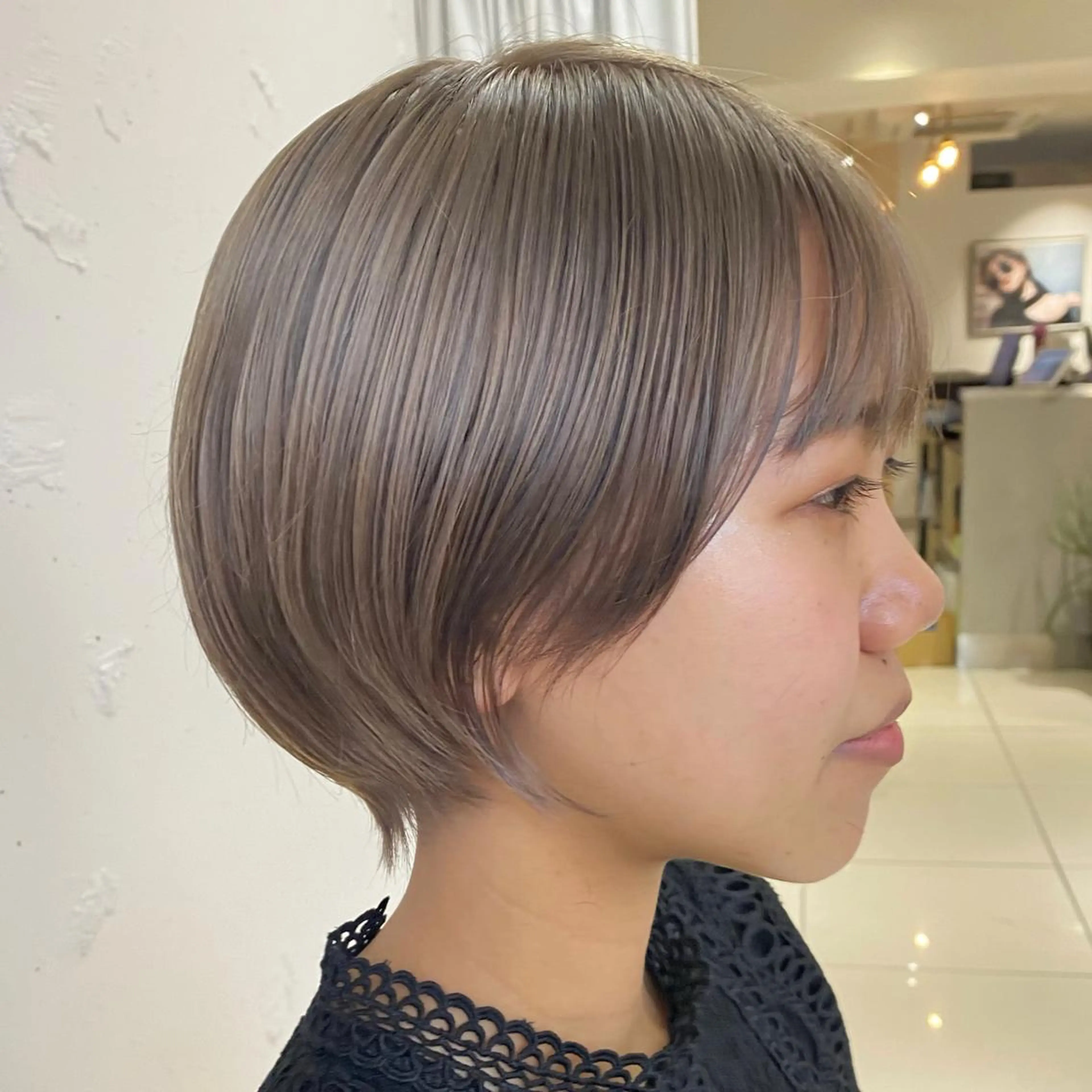 ショート 顔周りの垢抜けヘア 立山愛梨のヘアスタイル