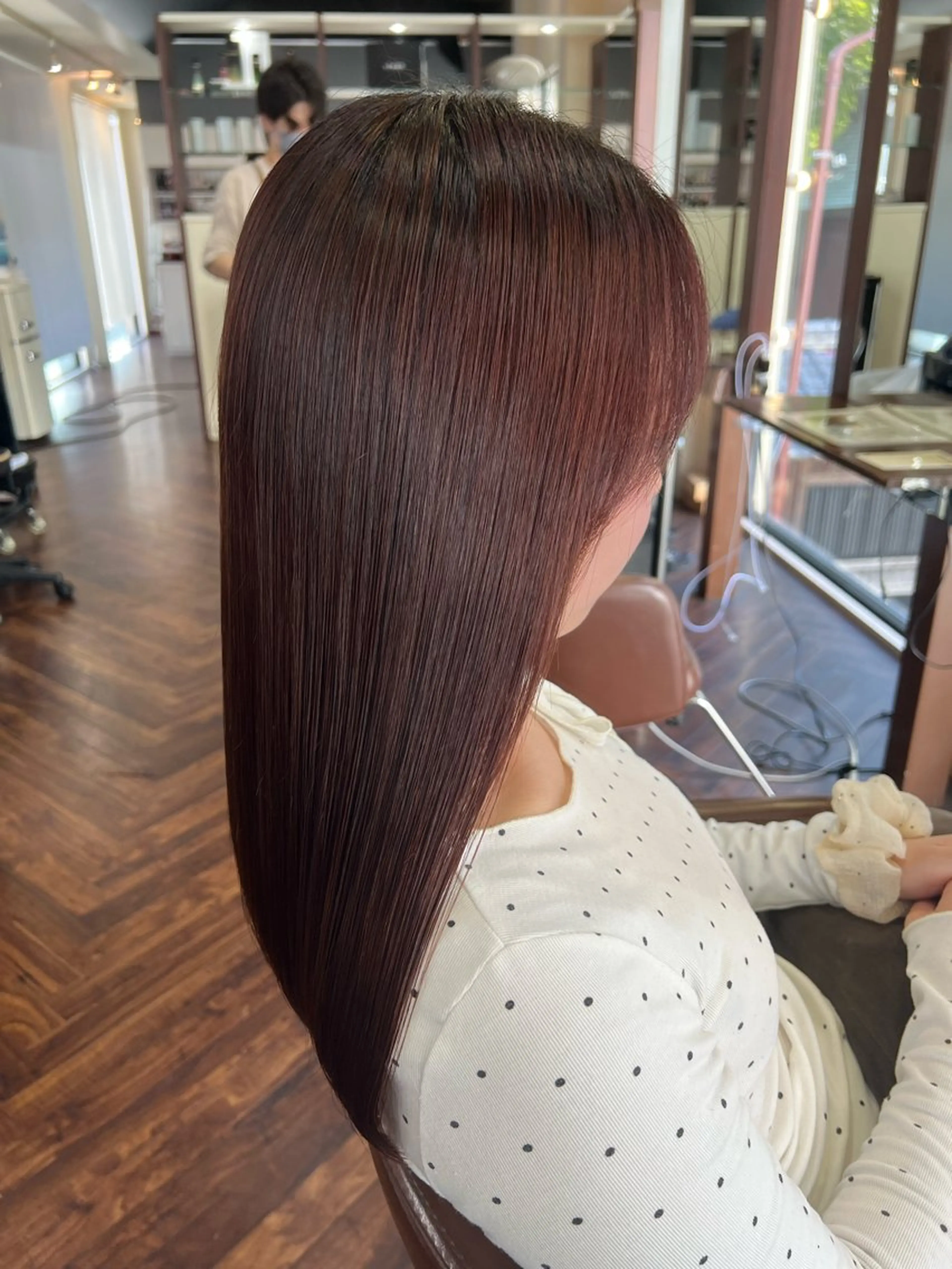 ロング 縮毛矯正 ヘアカラー 縮毛矯正 うる艶髪質改善 🫧天神／今泉🫧のヘアスタイル