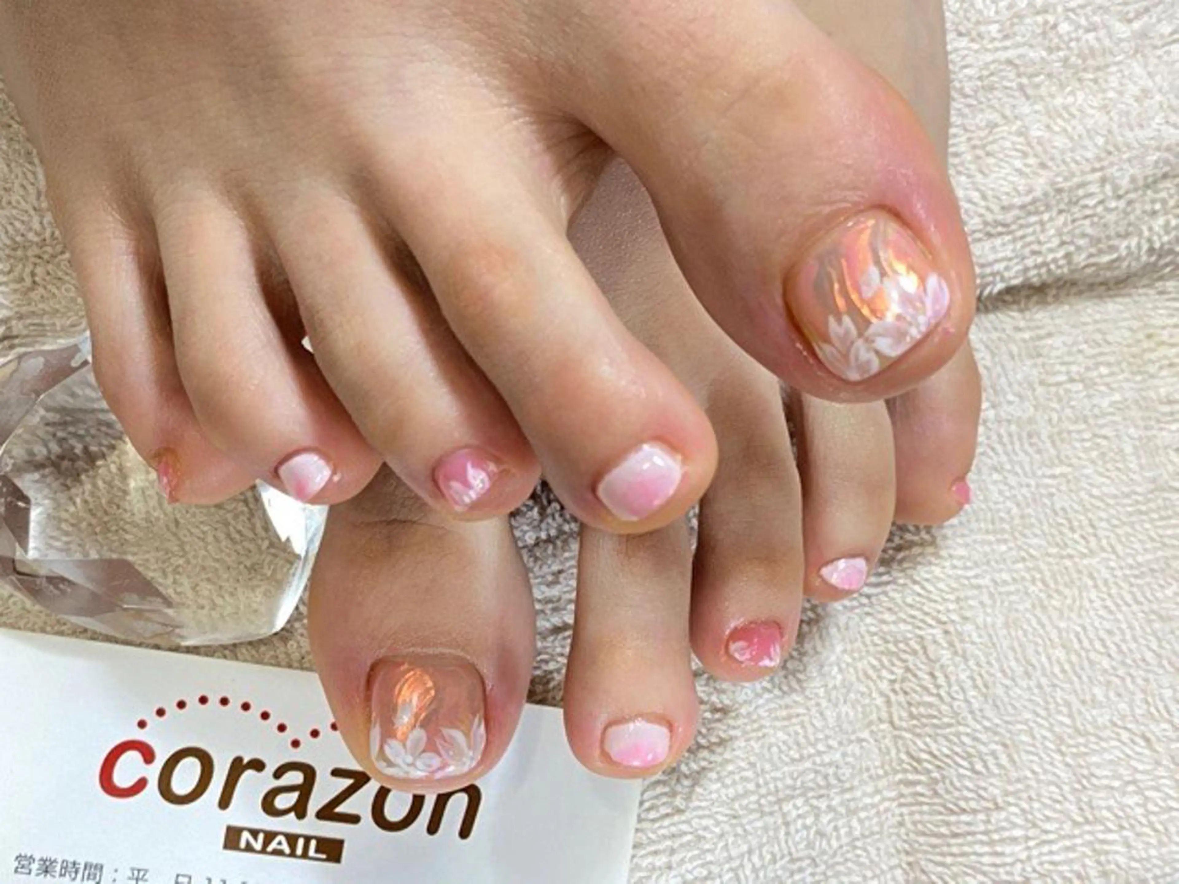 ネイル アートネイル オーロラネイル チークネイル 桜ネイル ジェルネイル ネイリスト aicoのネイルデザイン