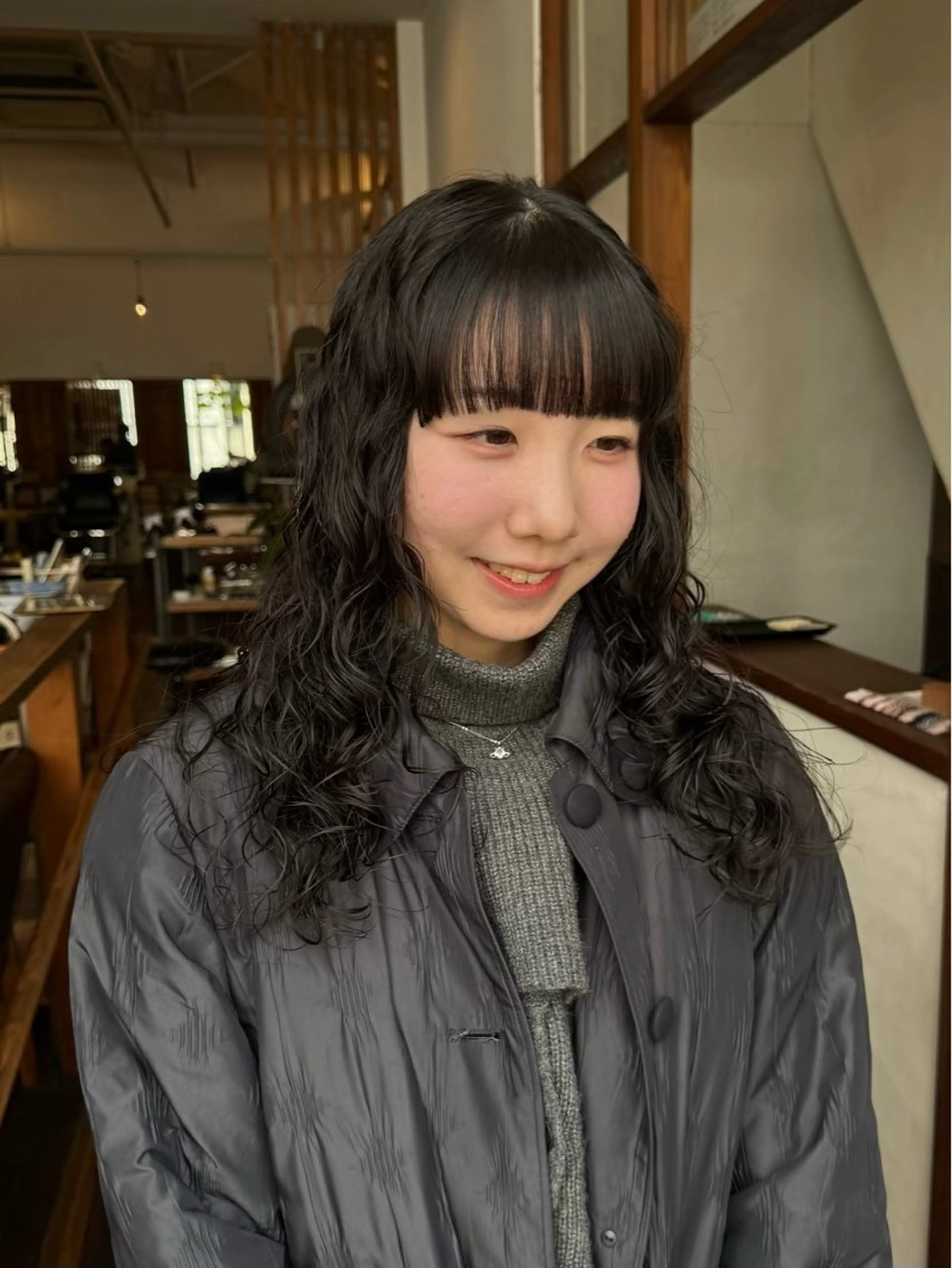 ロング パーマ カット パーマ MOK大阪梅田店 Asahiのヘアスタイル