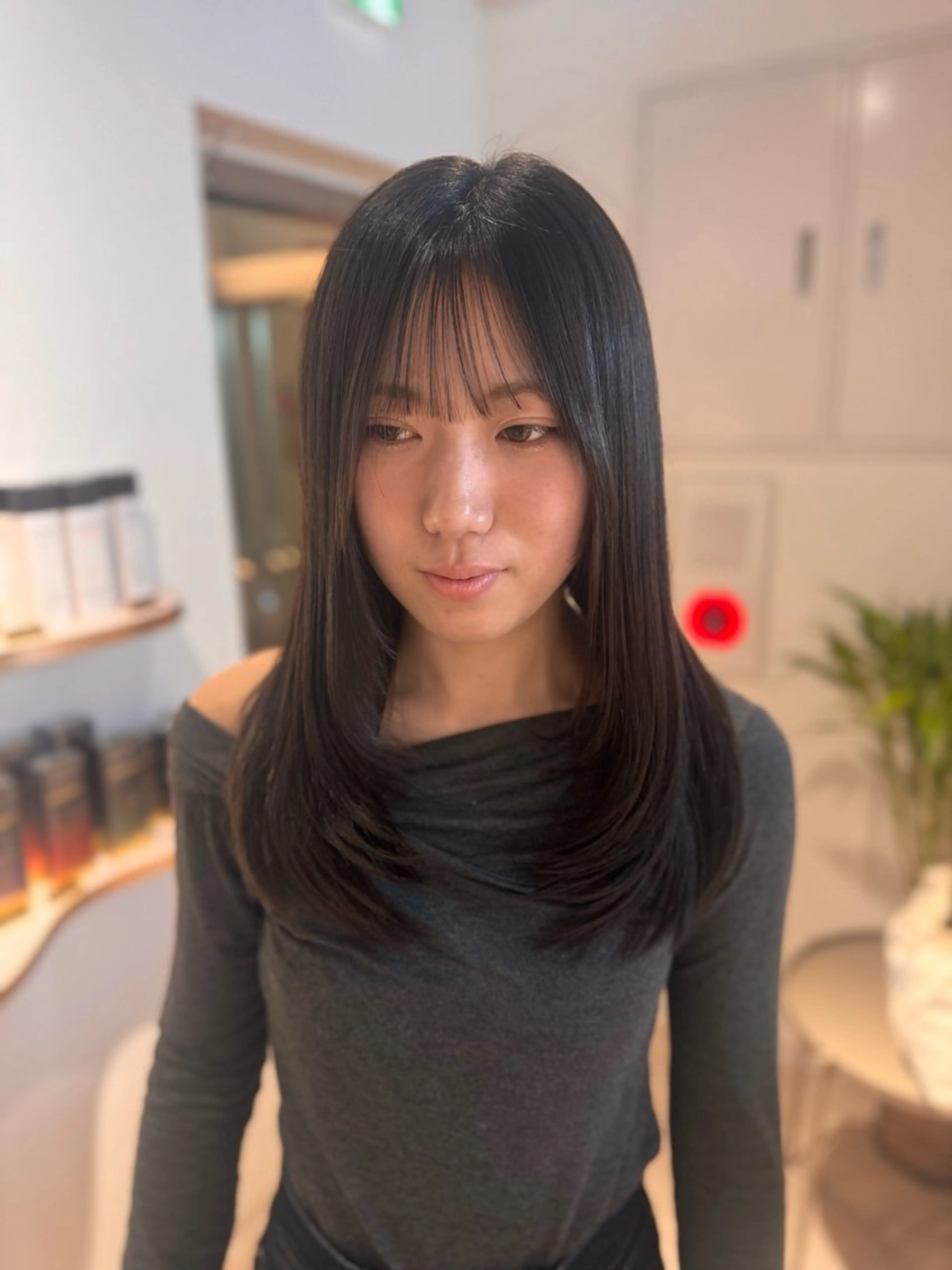 ロング レイヤーカット 縮毛矯正 トリートメント kyoka /髪質改善/縮毛矯正のヘアスタイル