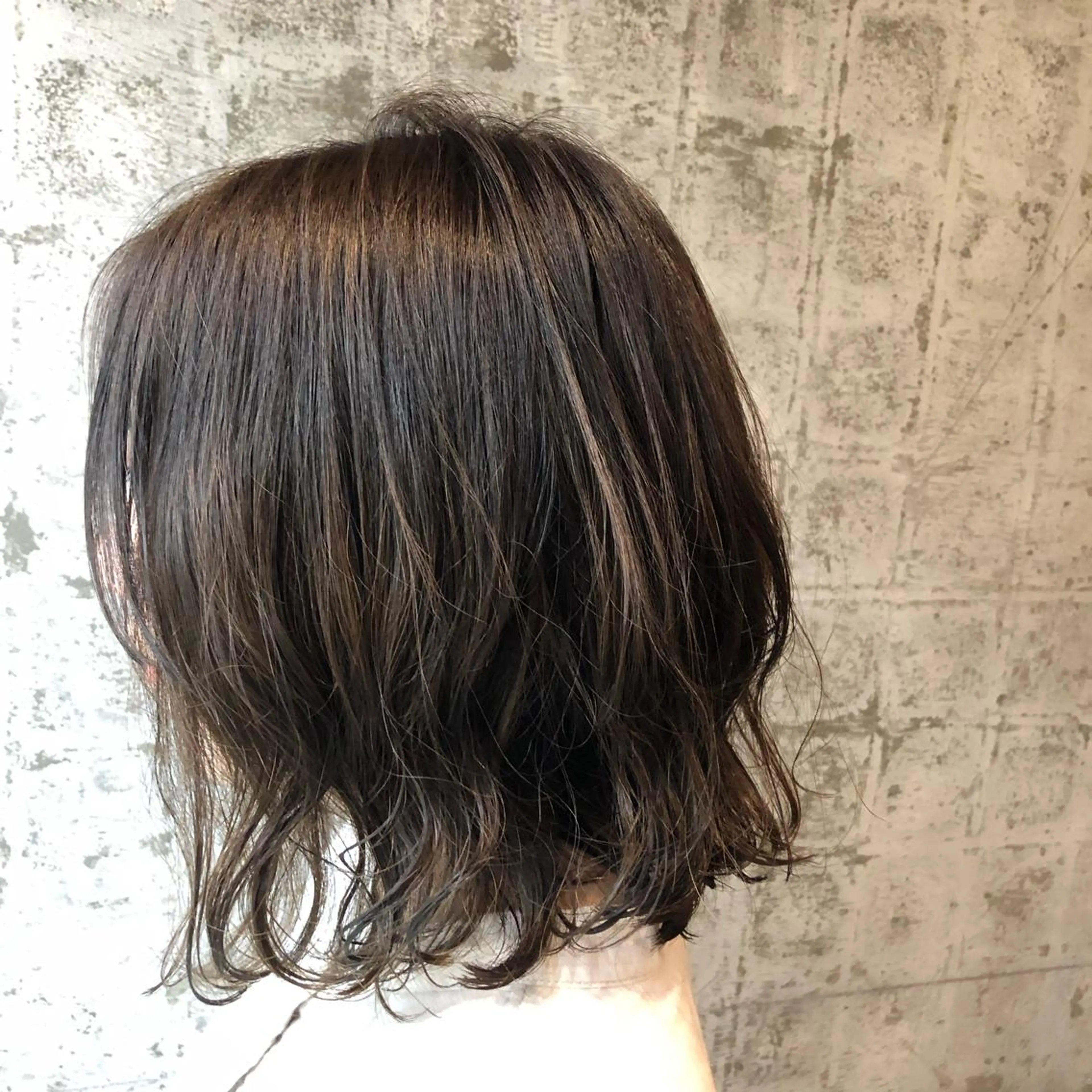 ミディアム ミディアムパーマ ボブ ZAZA ASAMIのヘアスタイル