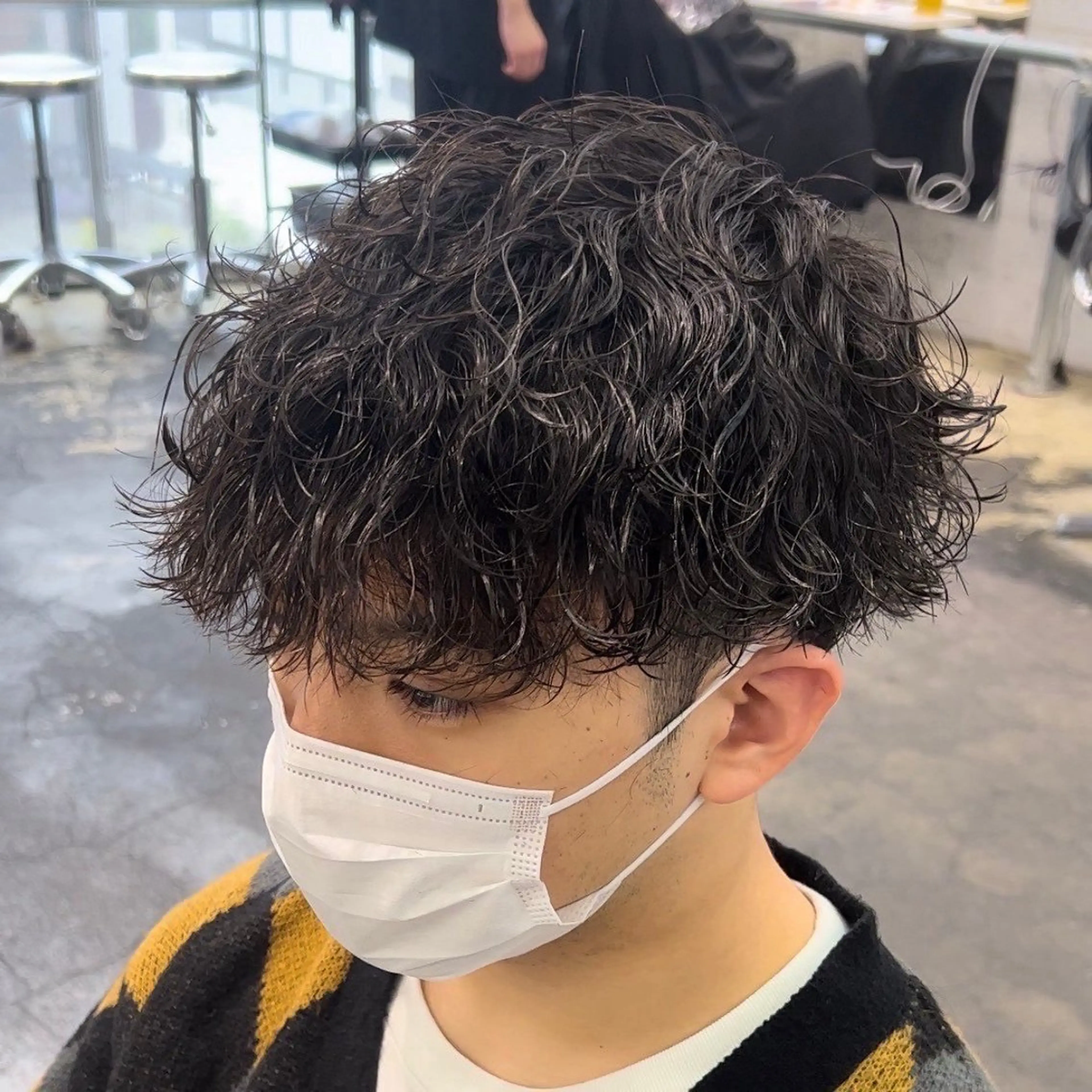 パーマ メンズ カット パーマ トリートメント ボブ×艶カラー 特化・リクト💥のヘアスタイル